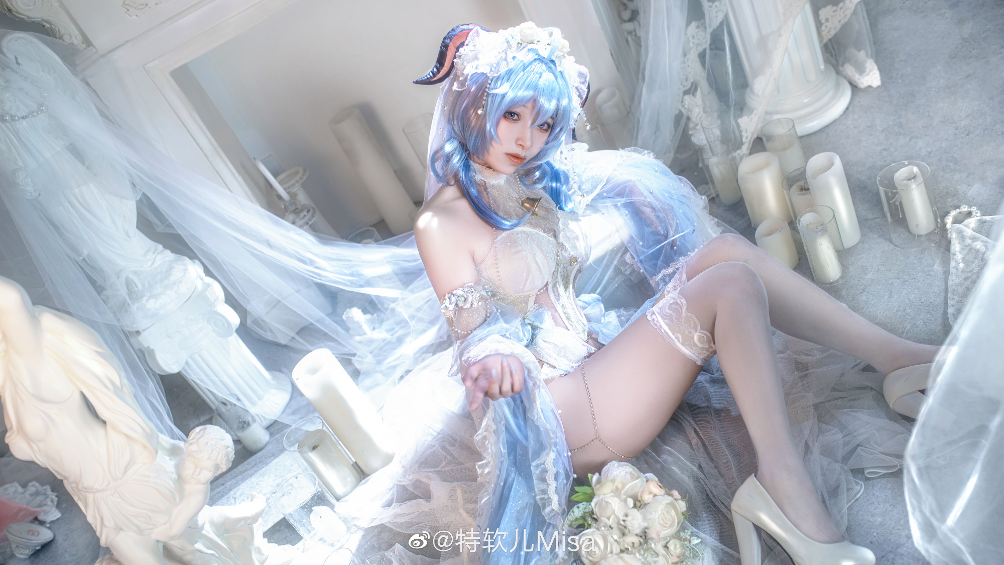 【COS】王小美，那是谁呀～ 原神 甘雨花嫁@特软儿Misa COSPLAY-第7张