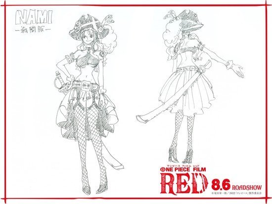 One Piece Film Red Reveals 'Battle Wear' Character Designs for Straw Hats - 和邪社-003-nami