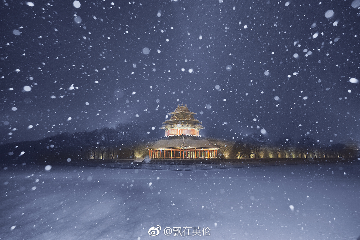 北京风雪夜。 ​​​​