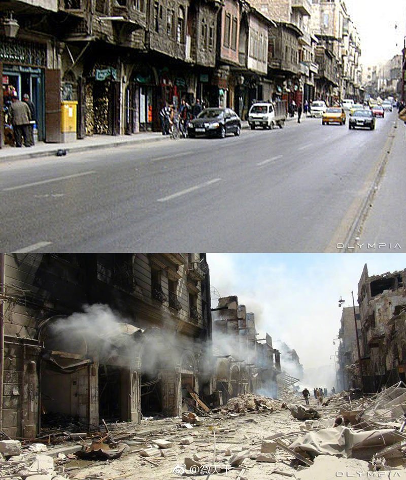 叙利亚战争前后对比