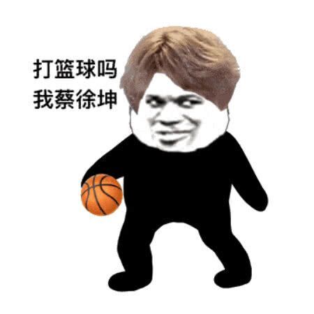 蔡徐坤打篮球鬼畜图片