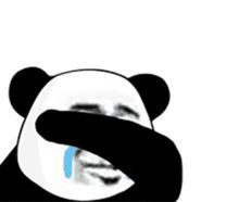 熊猫头表情包哭图片