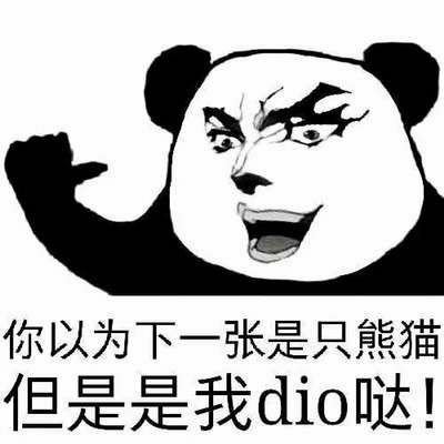你以为下一张是只熊猫但是是我dio哒搞笑表情包斗图表情