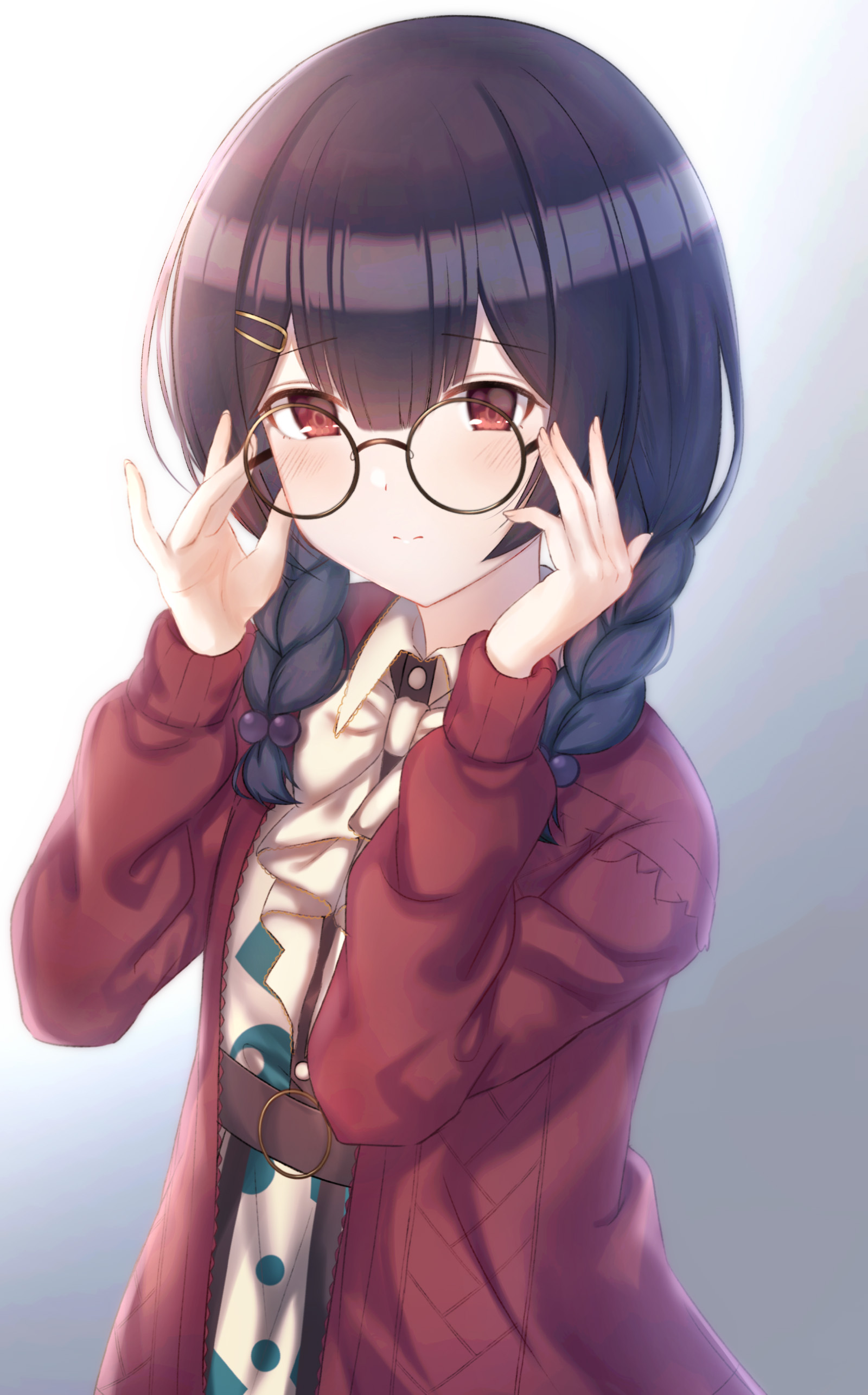 [Pixiv精选]再看仔细点。「手托眼镜」插画特辑