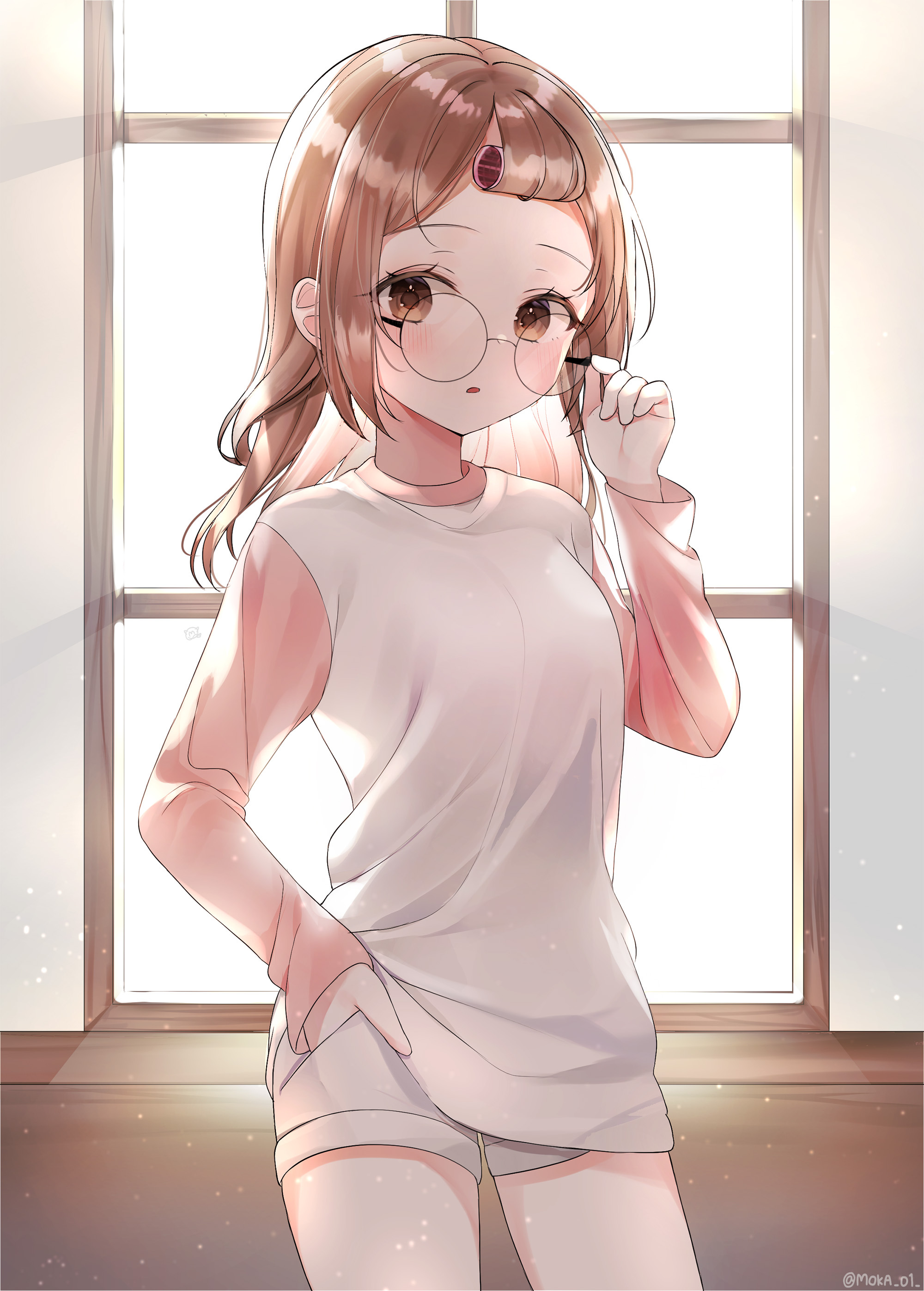 [Pixiv精选]再看仔细点。「手托眼镜」插画特辑