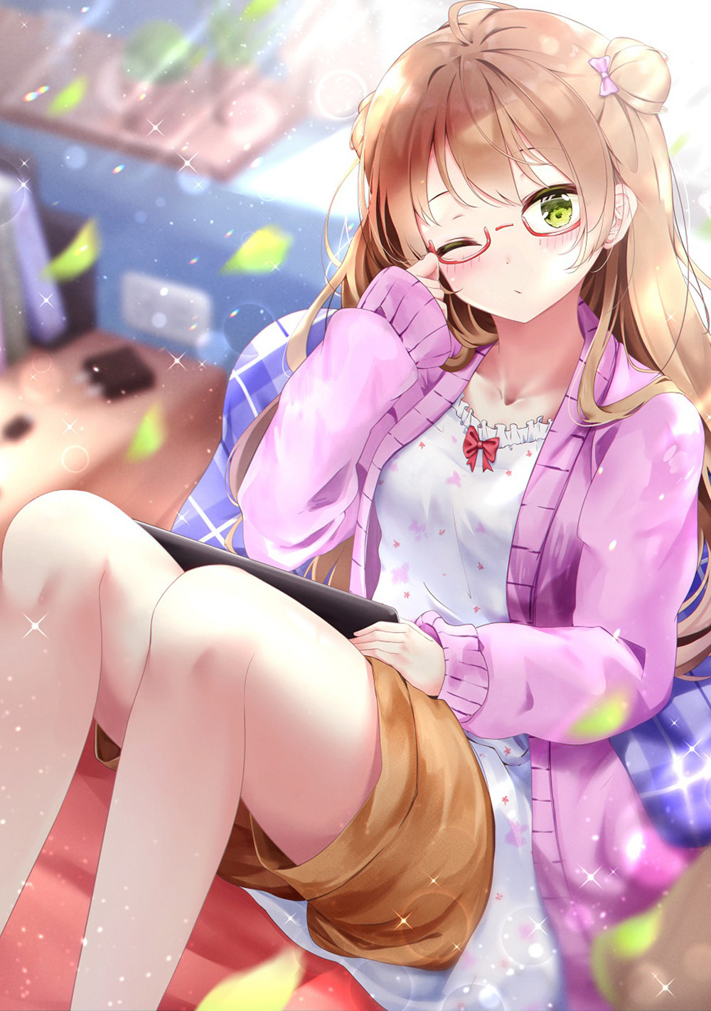 [Pixiv精选]再看仔细点。「手托眼镜」插画特辑