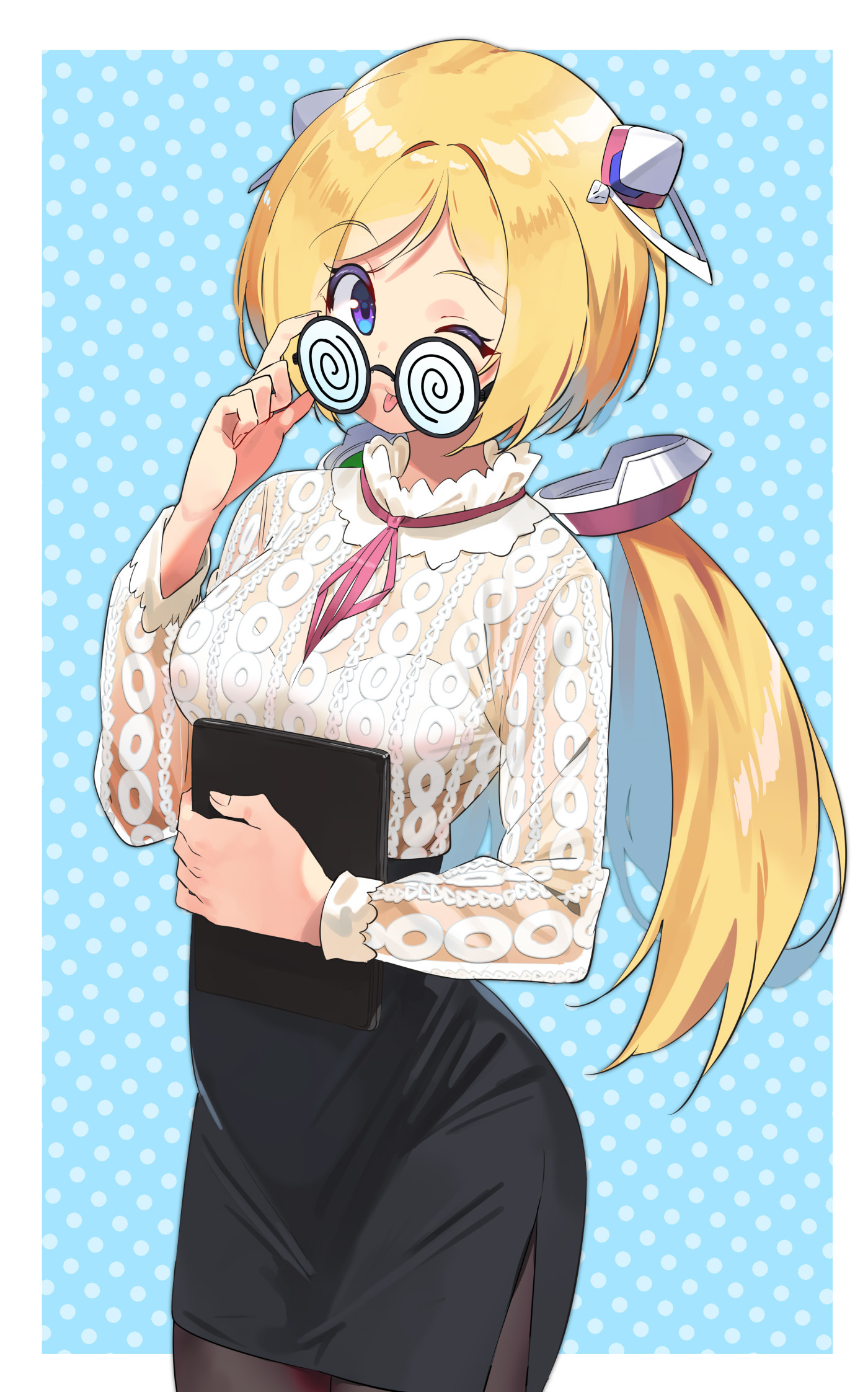 [Pixiv精选]再看仔细点。「手托眼镜」插画特辑