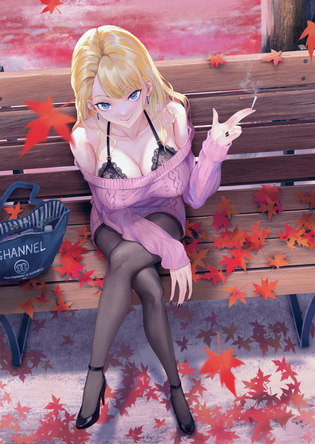 [Pixiv精选]休息片刻。户外长椅插画特辑