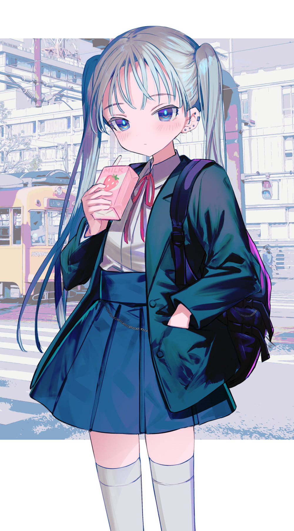 [Pixiv精选]背影也超可爱♡后背包女孩插画特辑