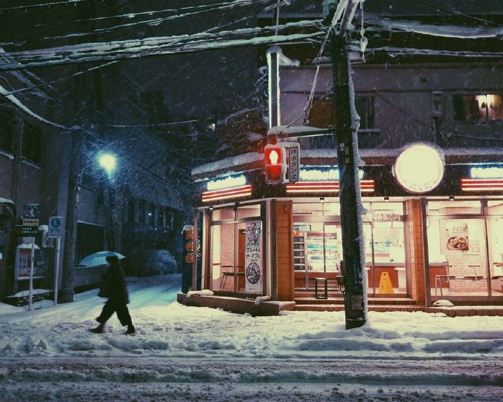 雪夜，东京 ｜Masashi Wakui ​​​​
