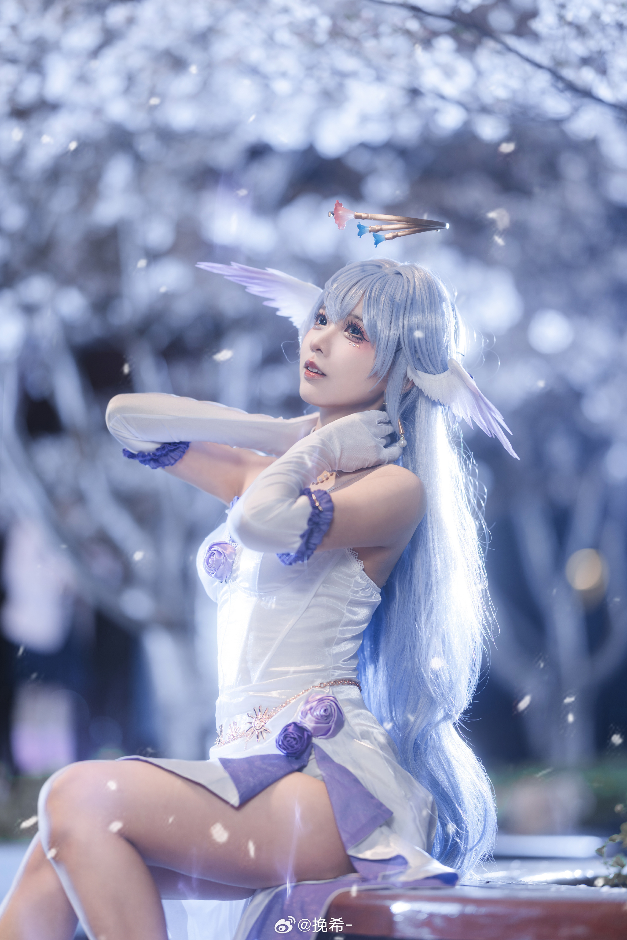 COSPLAY  ✨美丽的夜樱和小鸟 星穹铁道 知更鸟@挽希- COSPLAY-第4张