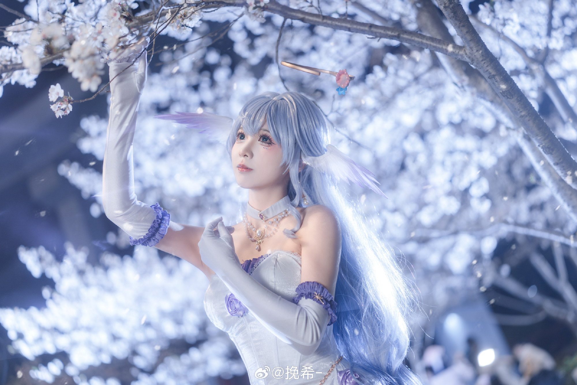 COSPLAY  ✨美丽的夜樱和小鸟 星穹铁道 知更鸟@挽希- COSPLAY-第9张