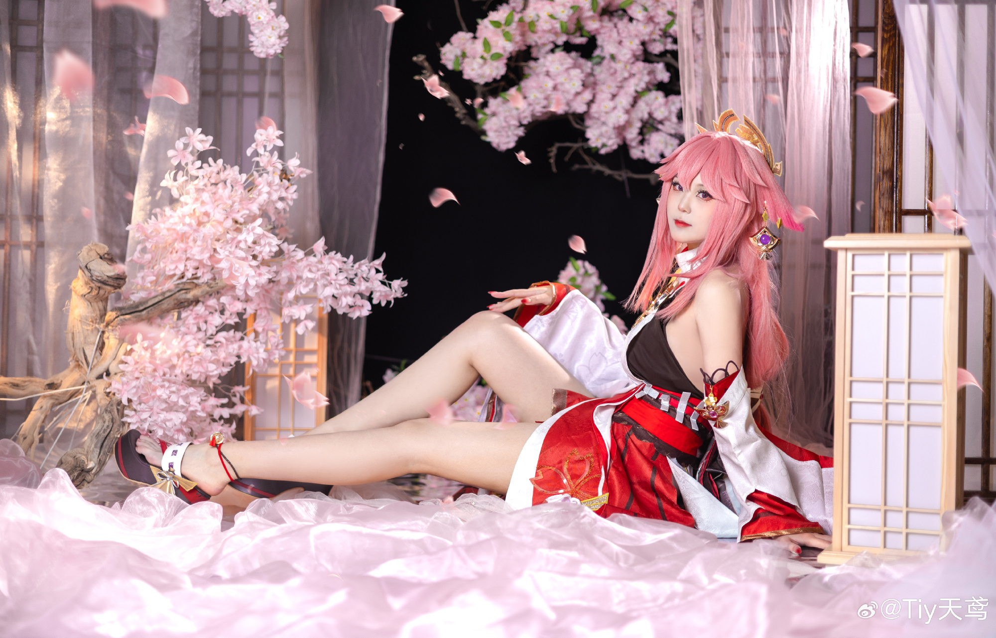 COSPLAY 与我而言，不变也是一种美好，啊呀，可尘世哪是如此不变之物。 原神 八重神子@Tiy天鸢 COSPLAY-第5张