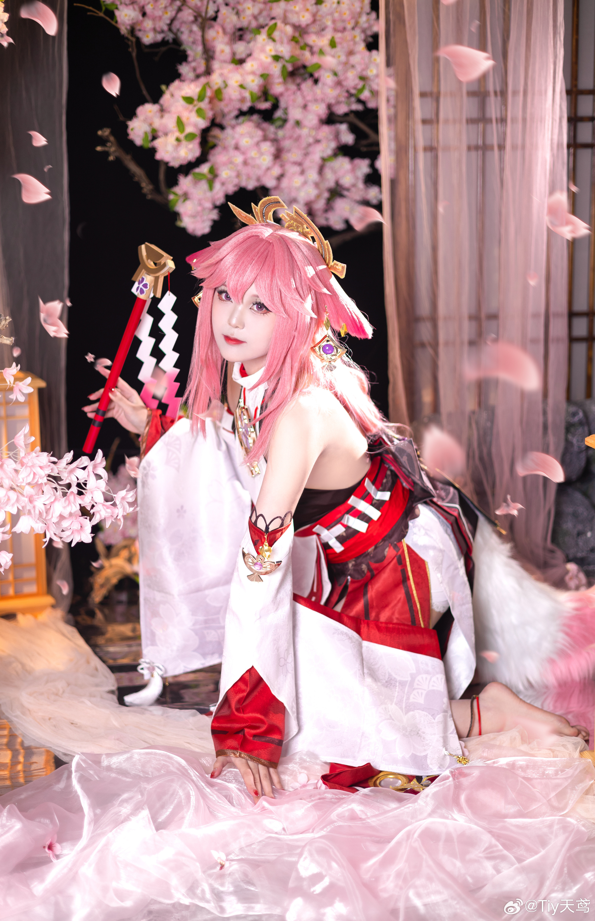 COSPLAY 与我而言，不变也是一种美好，啊呀，可尘世哪是如此不变之物。 原神 八重神子@Tiy天鸢 COSPLAY-第10张