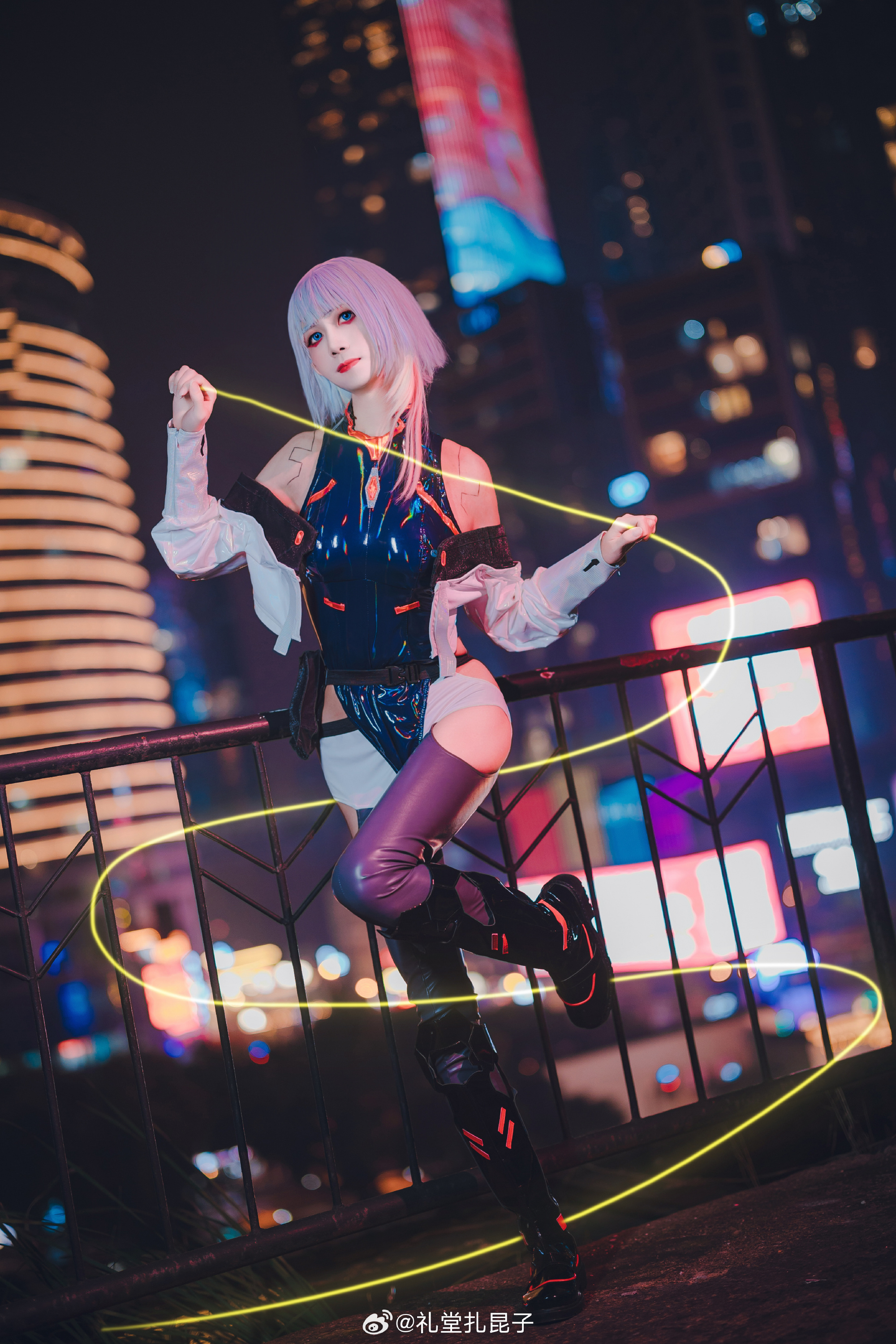 夜之城没有活着的传说，只有永不消逝的爱 赛博朋克边缘行者@礼堂扎昆子 COSPLAY-第1张