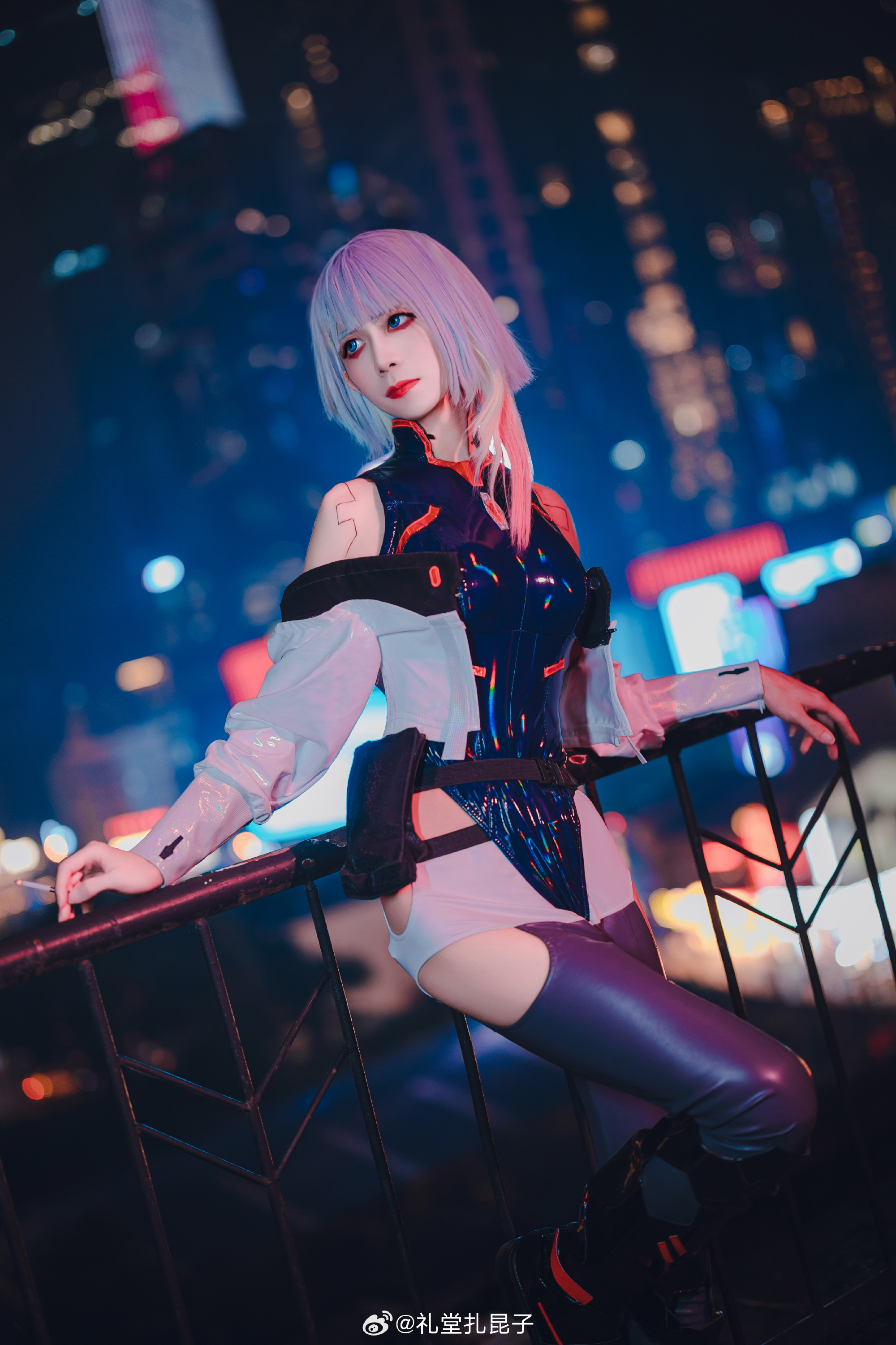 夜之城没有活着的传说，只有永不消逝的爱 赛博朋克边缘行者@礼堂扎昆子 COSPLAY-第7张