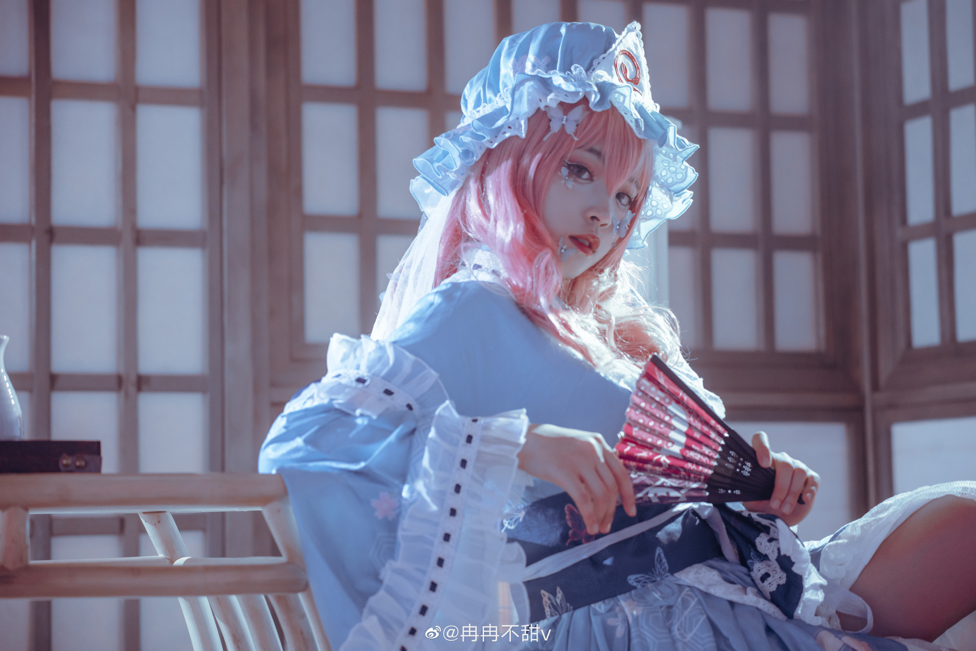 幽雅地绽放吧 墨染的樱花.? 东方project 西行寺幽幽子@冉冉不甜v