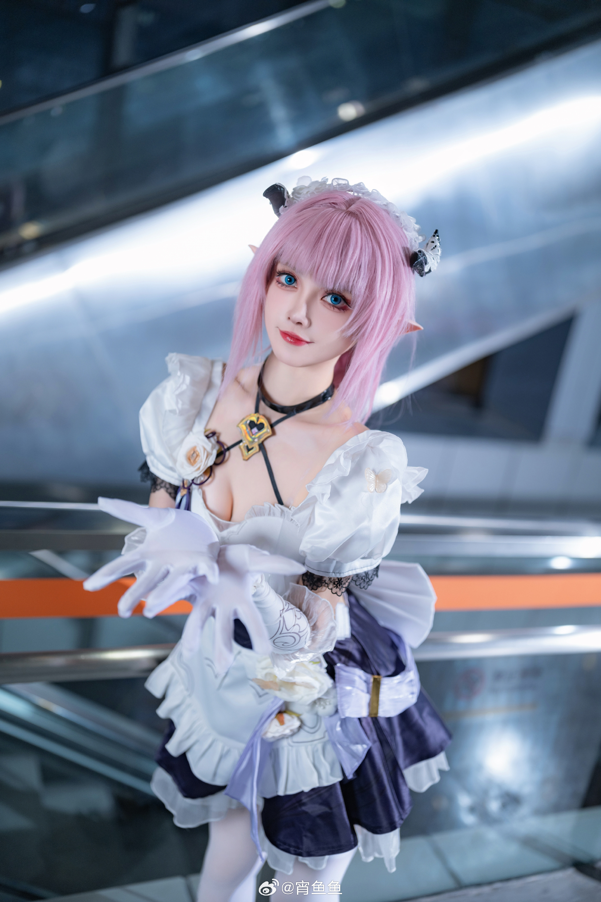 cosplay 崩坏3 爱莉希雅女仆cos@宵鱼鱼 COSPLAY-第1张