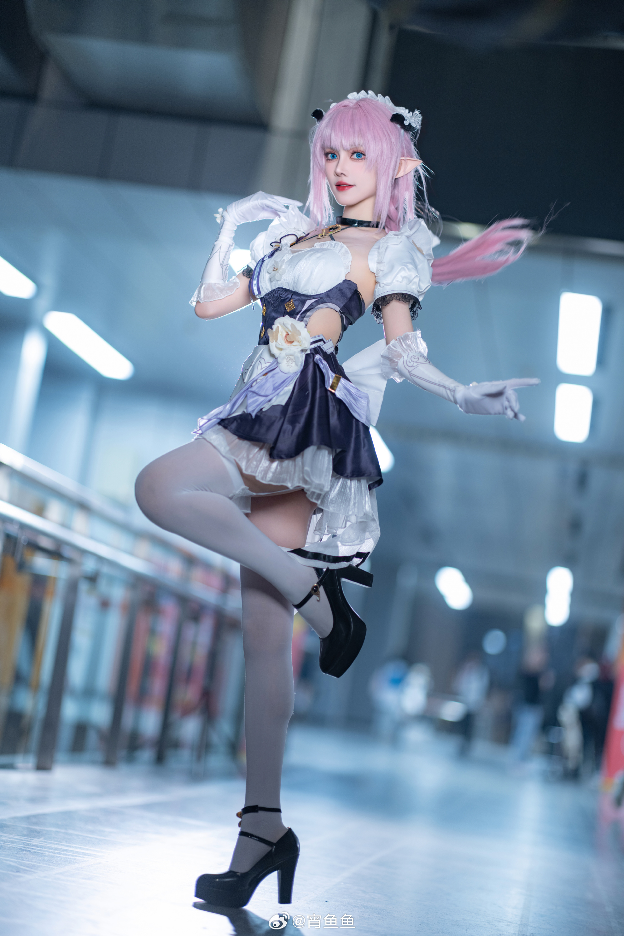 cosplay 崩坏3 爱莉希雅女仆cos@宵鱼鱼 COSPLAY-第5张