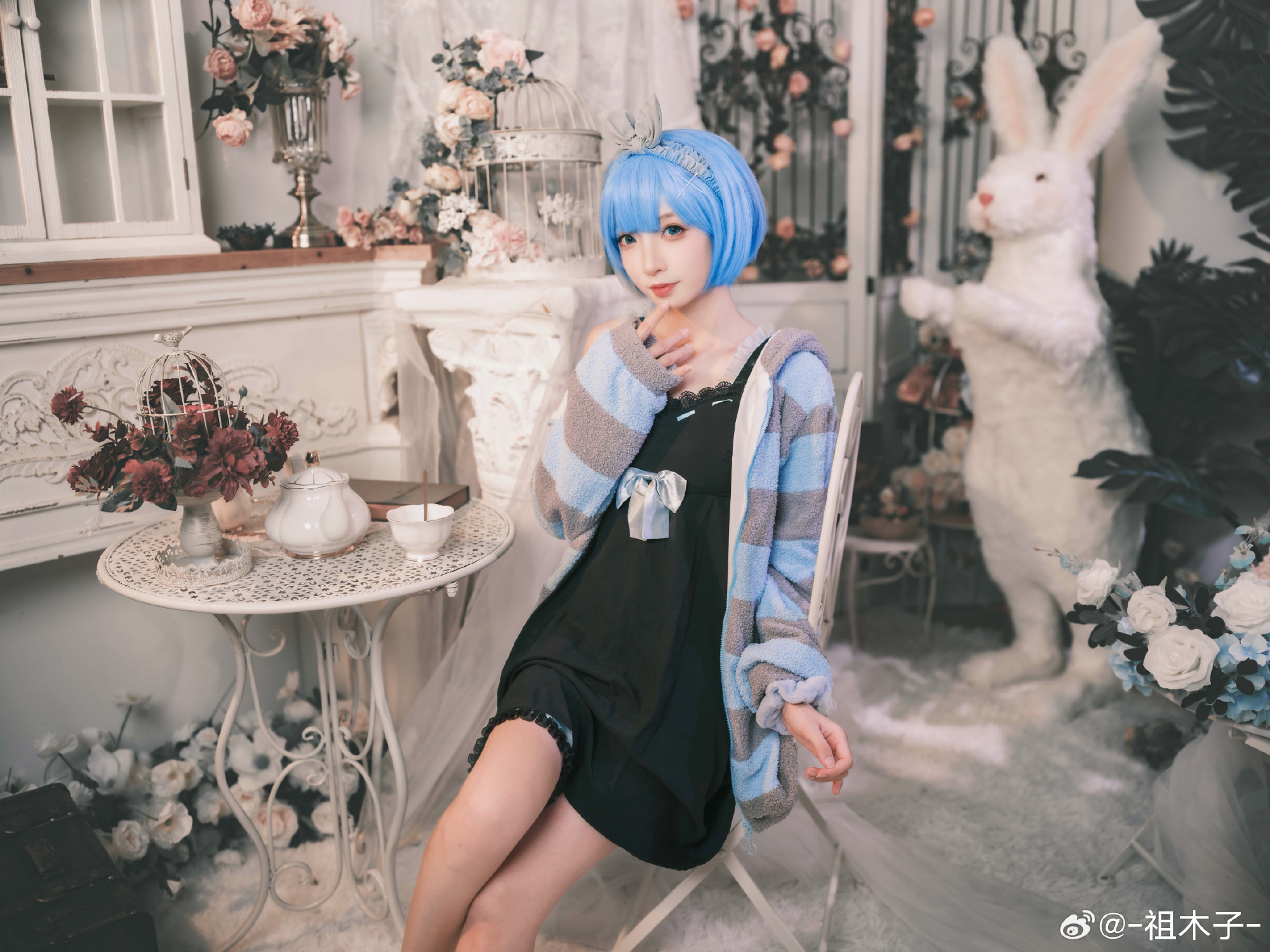 COSPLAY  RE0 🤍💙雷姆💙🤍@-祖木子- COSPLAY-第3张