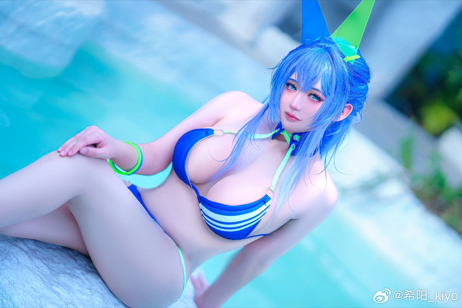 cosplay 好热啊一一盛夏的阳光真是到哪儿都毒…… 碧蓝航线 新泽西-盛夏的闲暇@希阳_kiyo