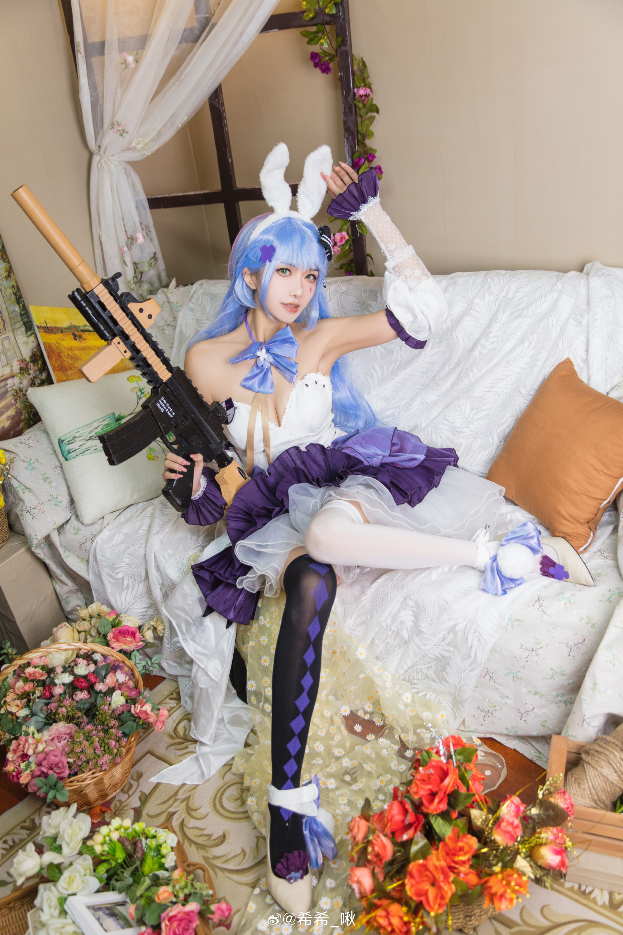 COSPLAY hk416 千宵草味的锡纸糖 少女前线@纱希只喝快乐水 COSPLAY-第9张