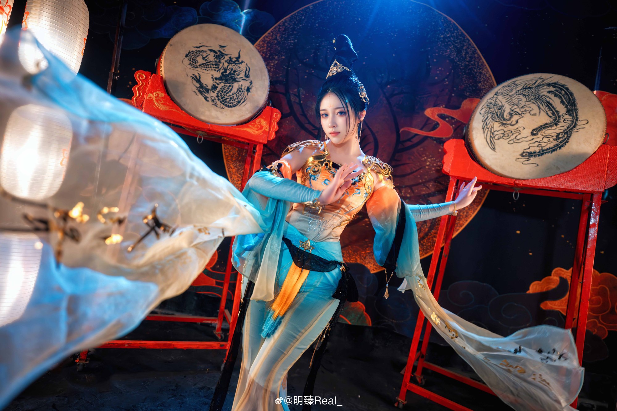 COSPLAY 弦鼓一声双袖举，回雪飘颻转蓬舞。 永劫无间 迦南@明臻Real_ COSPLAY-第9张