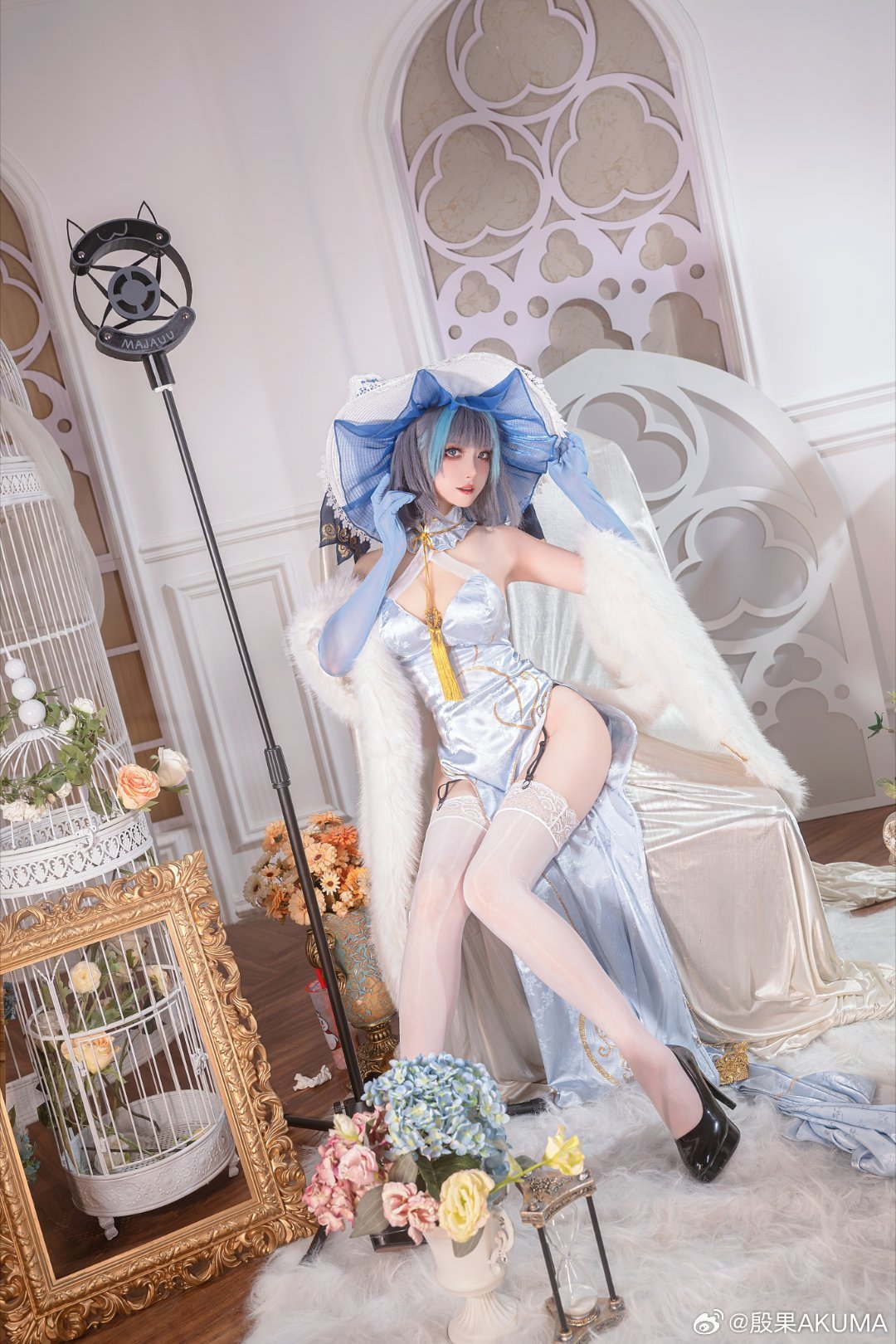 碧蓝航线 柴郡音乐绚烂旗袍废稿@殷果AKUMA