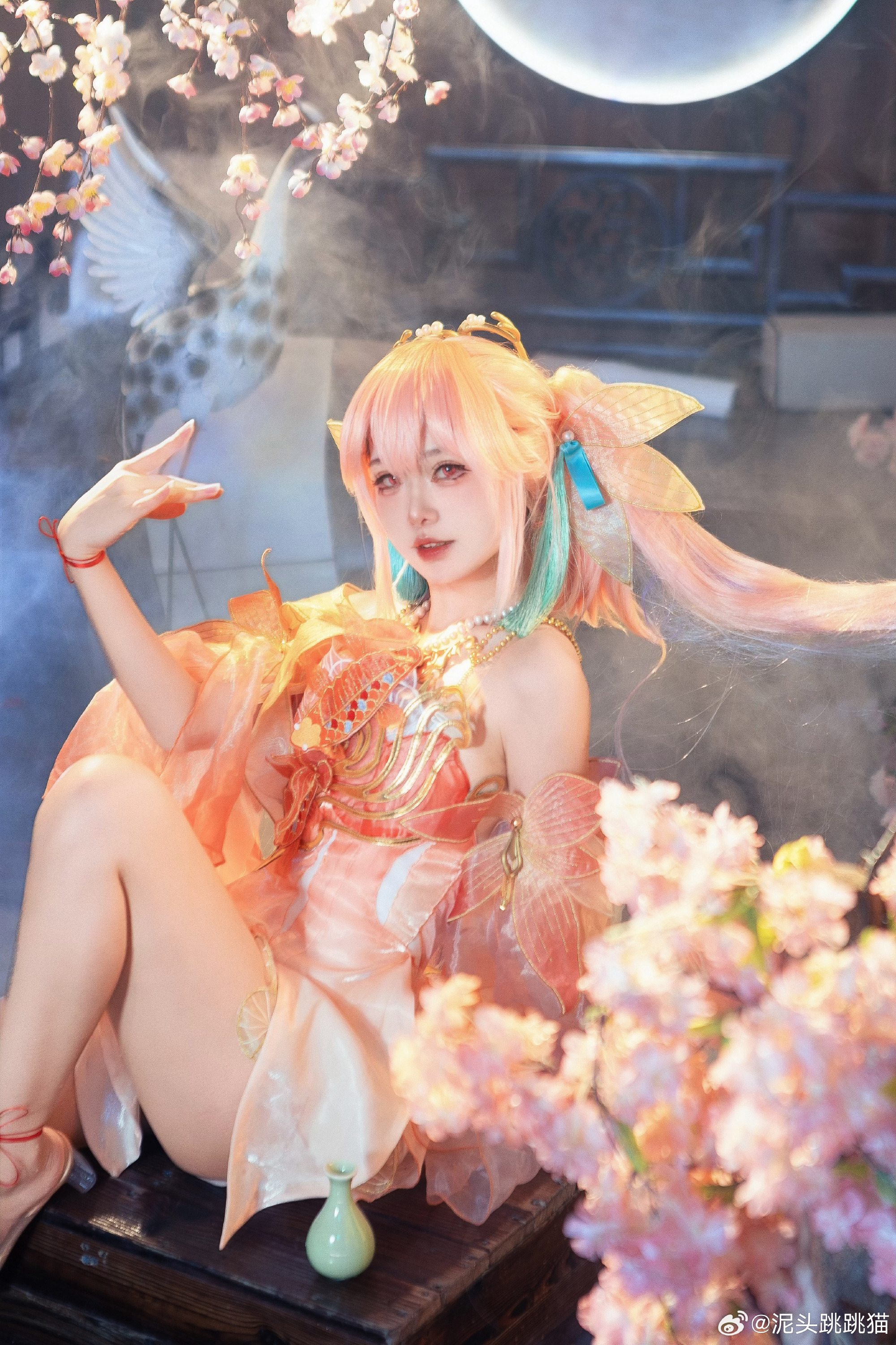 cosplay 浮光映锦鲤，一舞如入梦 永劫无间 土御门胡桃@泥头跳跳猫 COSPLAY-第3张