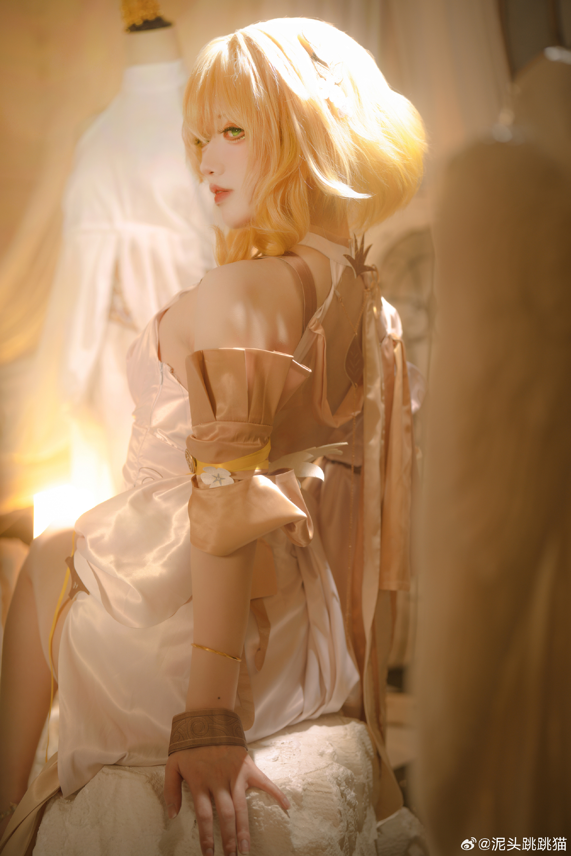 COSPLAY 远道而来的贵客，风儿顺着金丝捎来了你的讯息。 星穹铁道 阿格莱雅@泥头跳跳猫 COSPLAY-第8张
