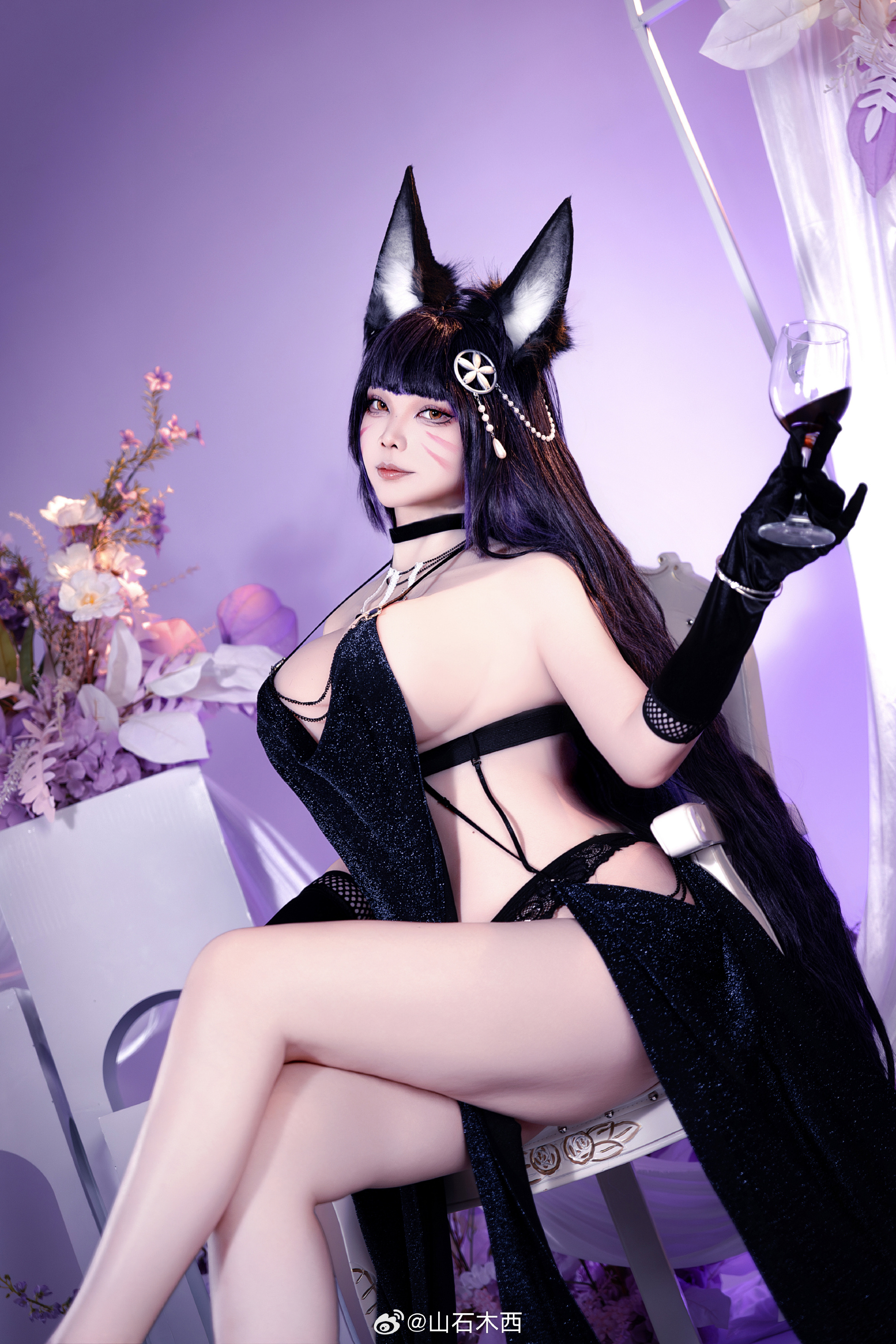 指挥官，今天想从什么事情开始着手呢～ 碧蓝航线cos 武藏 同人星光礼服 @山石木西 COSPLAY-第2张