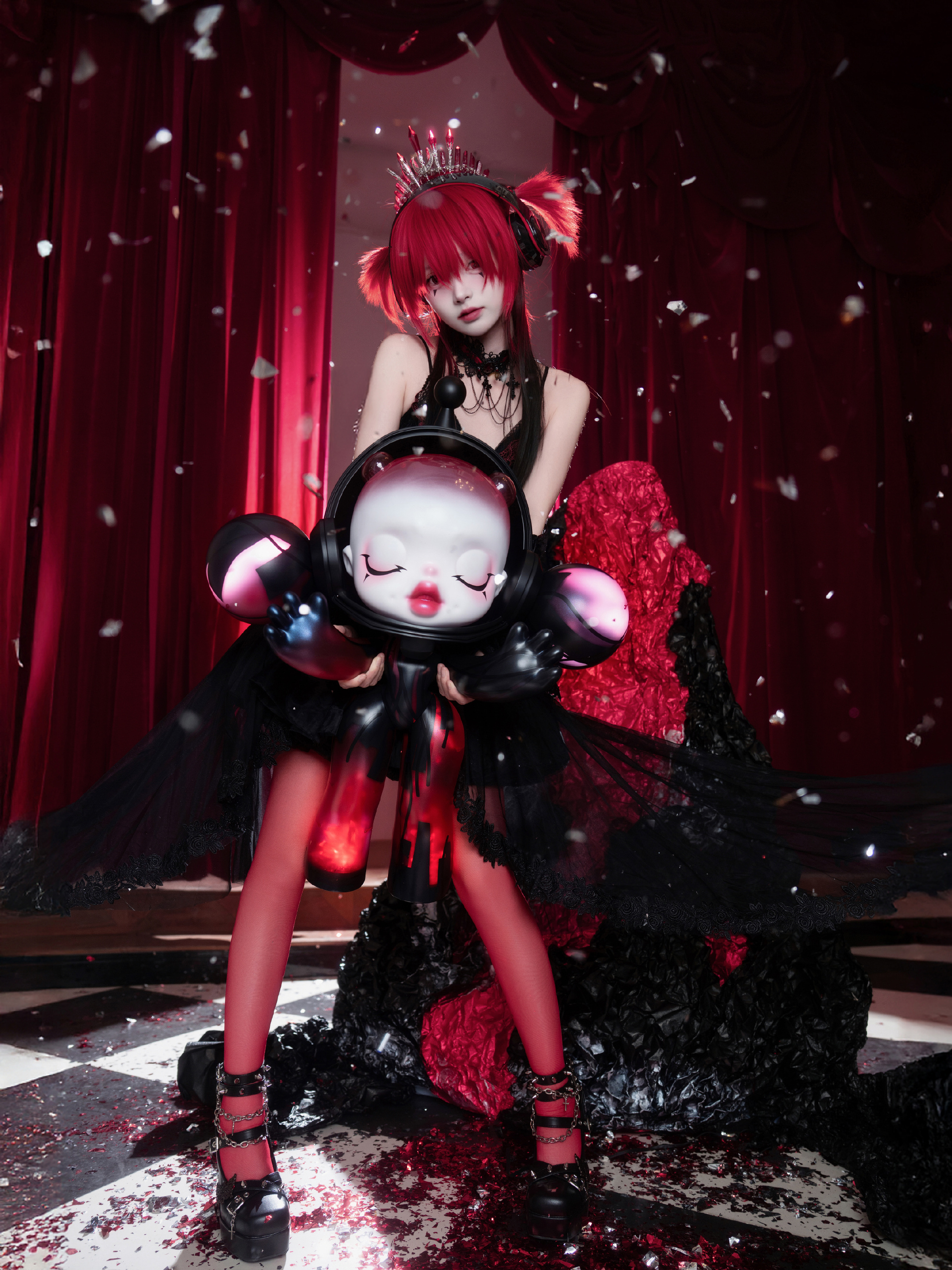 仿妆 嘿！要不要来一个红黑小手办？@池田七帆七田池 COSPLAY-第3张