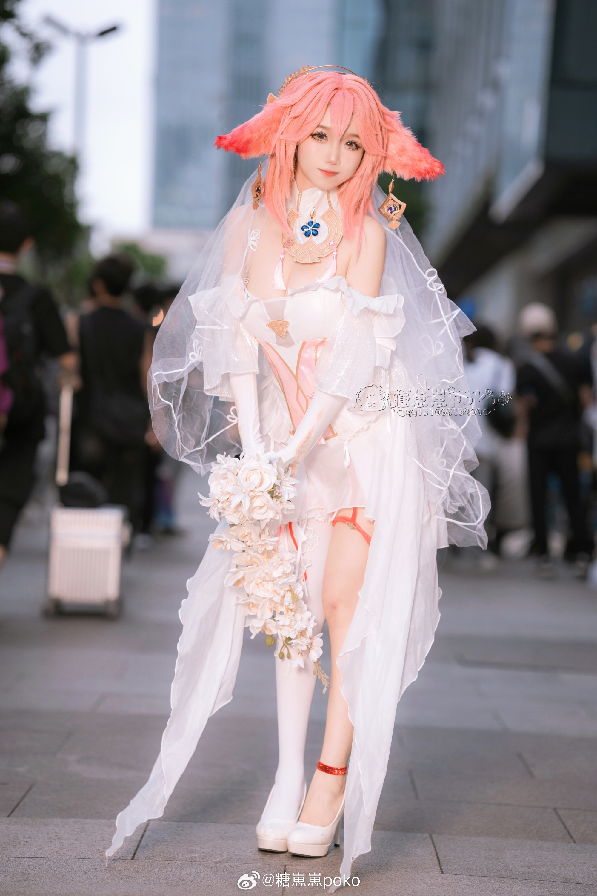 cosplay 原神 八重神子花嫁@糖崽崽poko COSPLAY-第7张