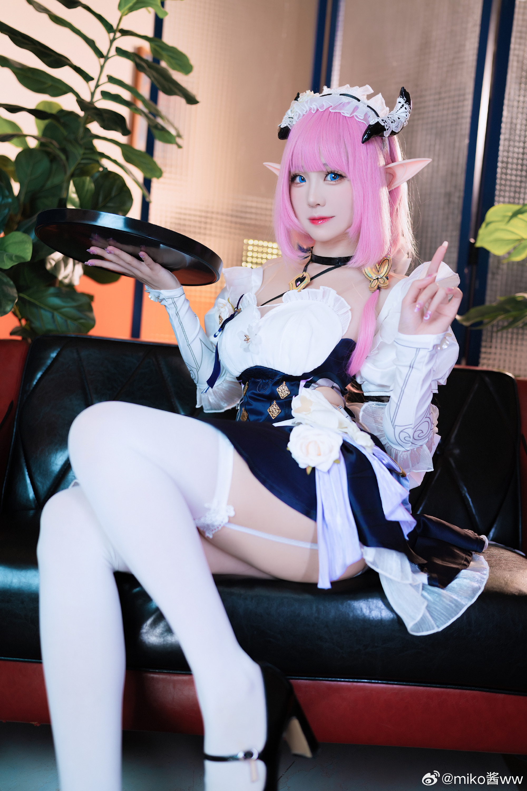 cosplay 粉色头发的可爱女孩🎀爱莉希雅🎀 崩坏3 爱莉希雅@miko酱ww COSPLAY-第1张