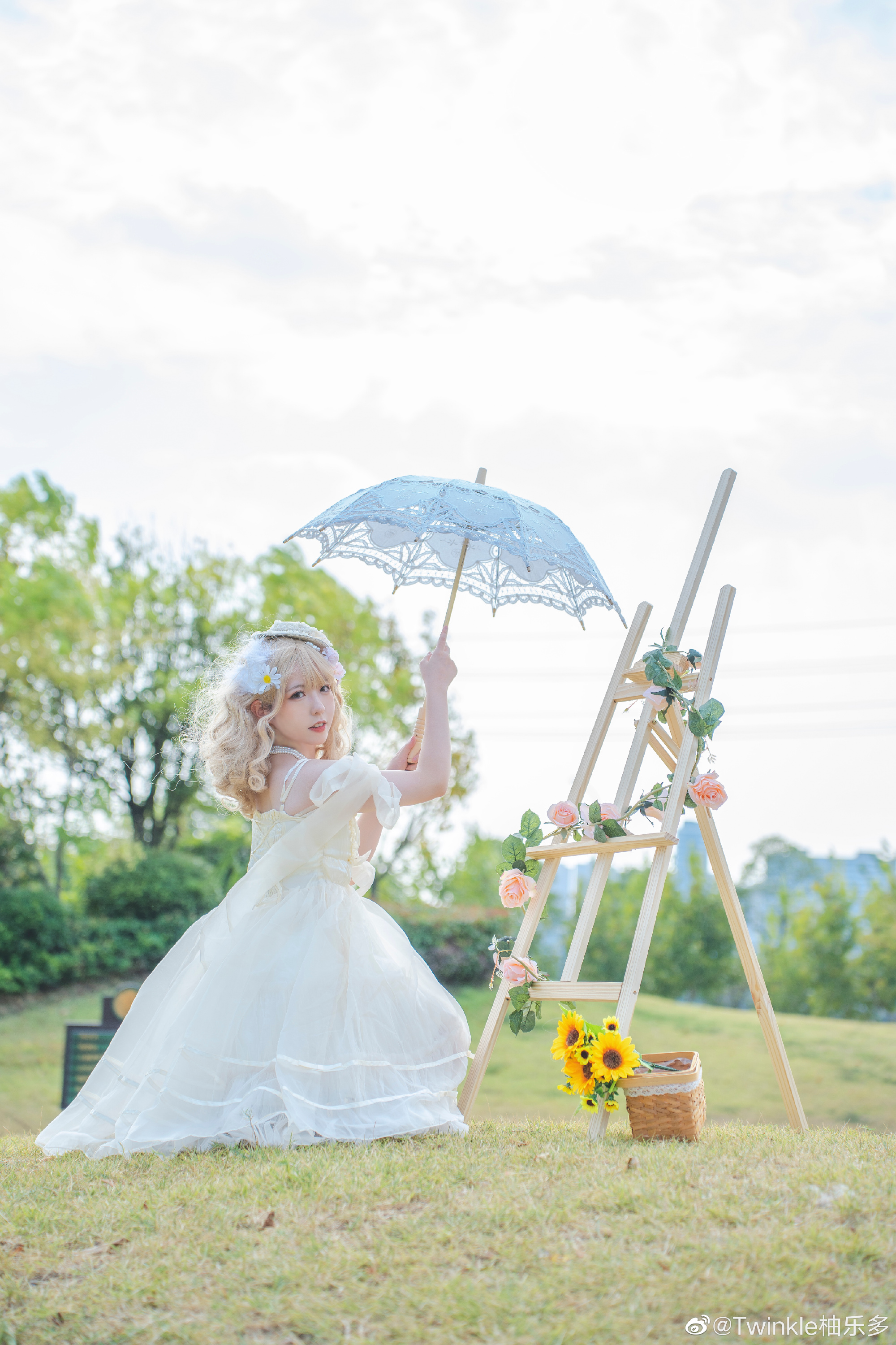 lolita装扮 想让风也开花，然后去赴约一场温柔梦境@Twinkle柚乐多