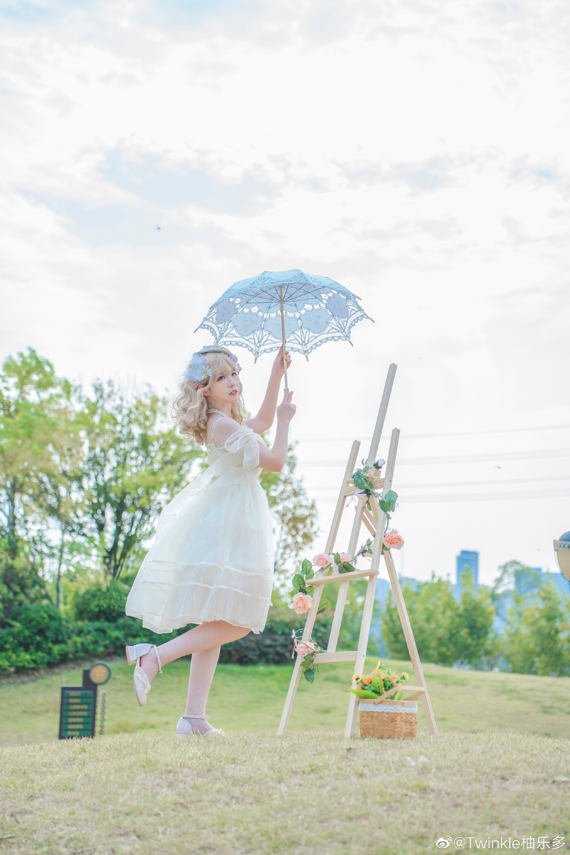 lolita装扮 想让风也开花，然后去赴约一场温柔梦境@Twinkle柚乐多