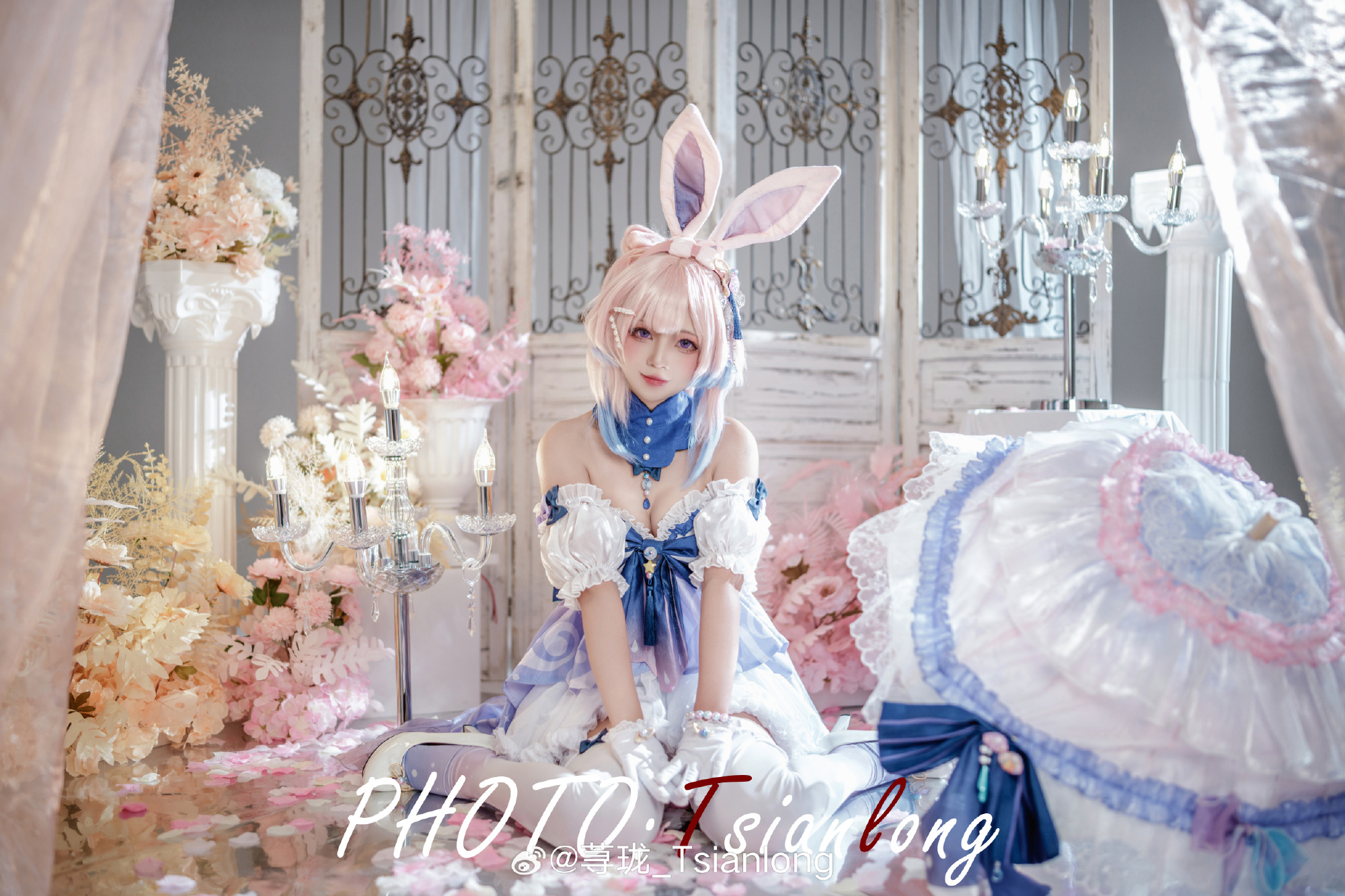 cosplay 旅行者，你喜欢心海的兔兔装吗? 原神cos@是一只小鱼北 COSPLAY-第5张