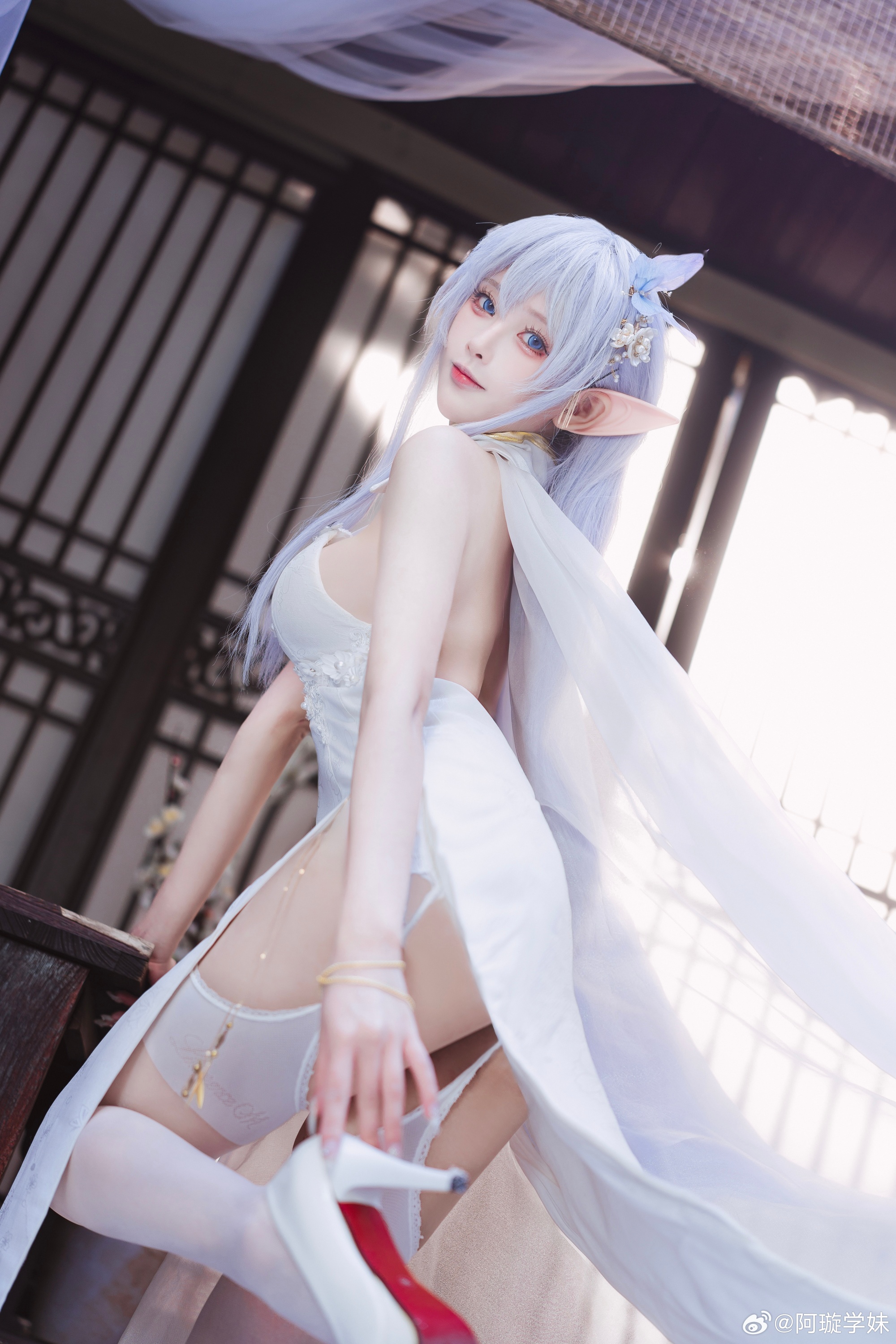 COSPLAY 没想到像这样在阁楼上吹着晚风、闻着淡淡的花香，也很惬意呢~ 碧蓝航线 阿尔比恩@阿璇学妹 COSPLAY-第4张