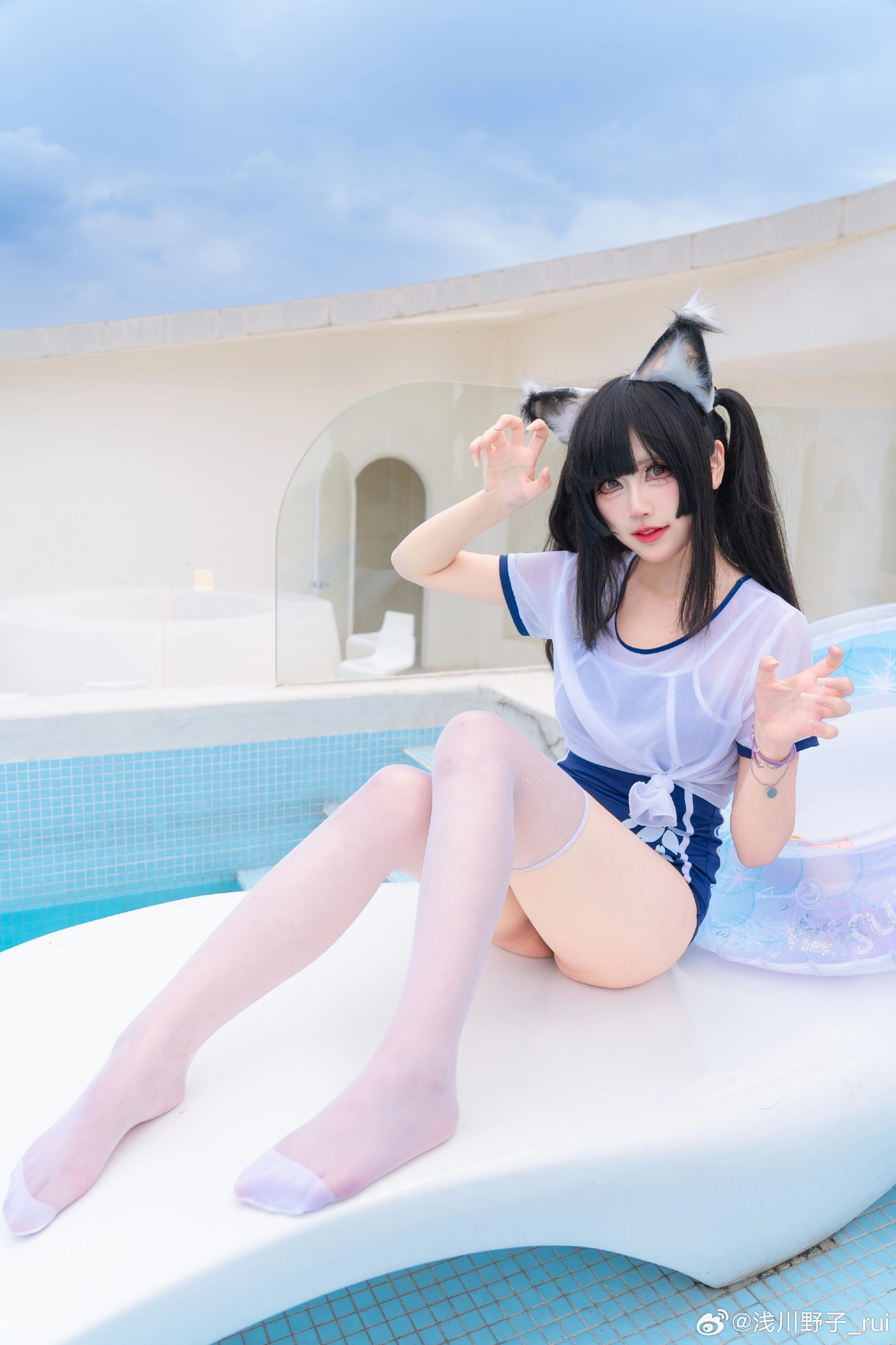 COSPLAY 胡桃率先出击！ 永劫无间 胡桃泳衣@浅川野子_rui COSPLAY-第2张