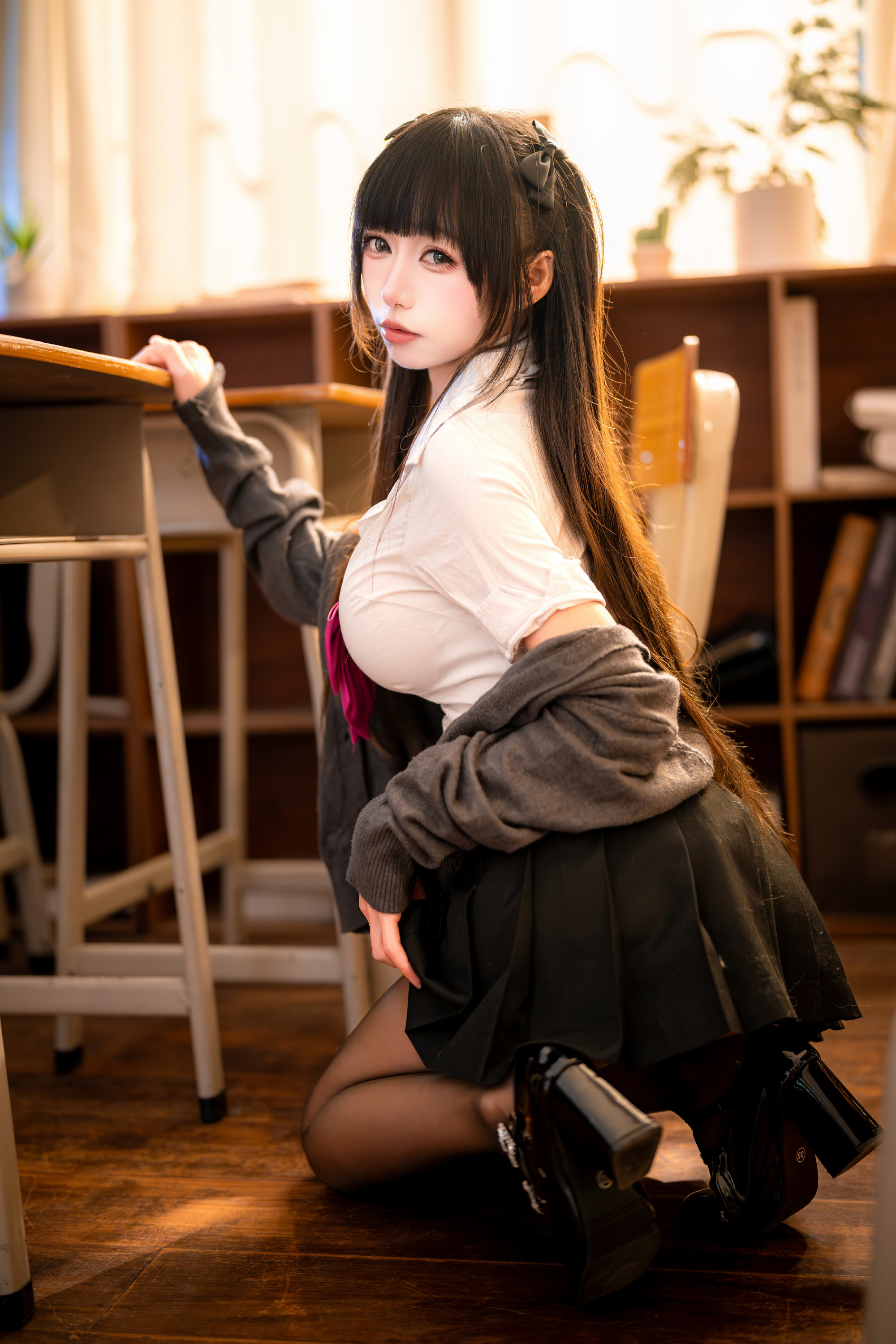 JK 听说可爱会传染,那你靠近我一点@coser小梦酱 JK-第11张