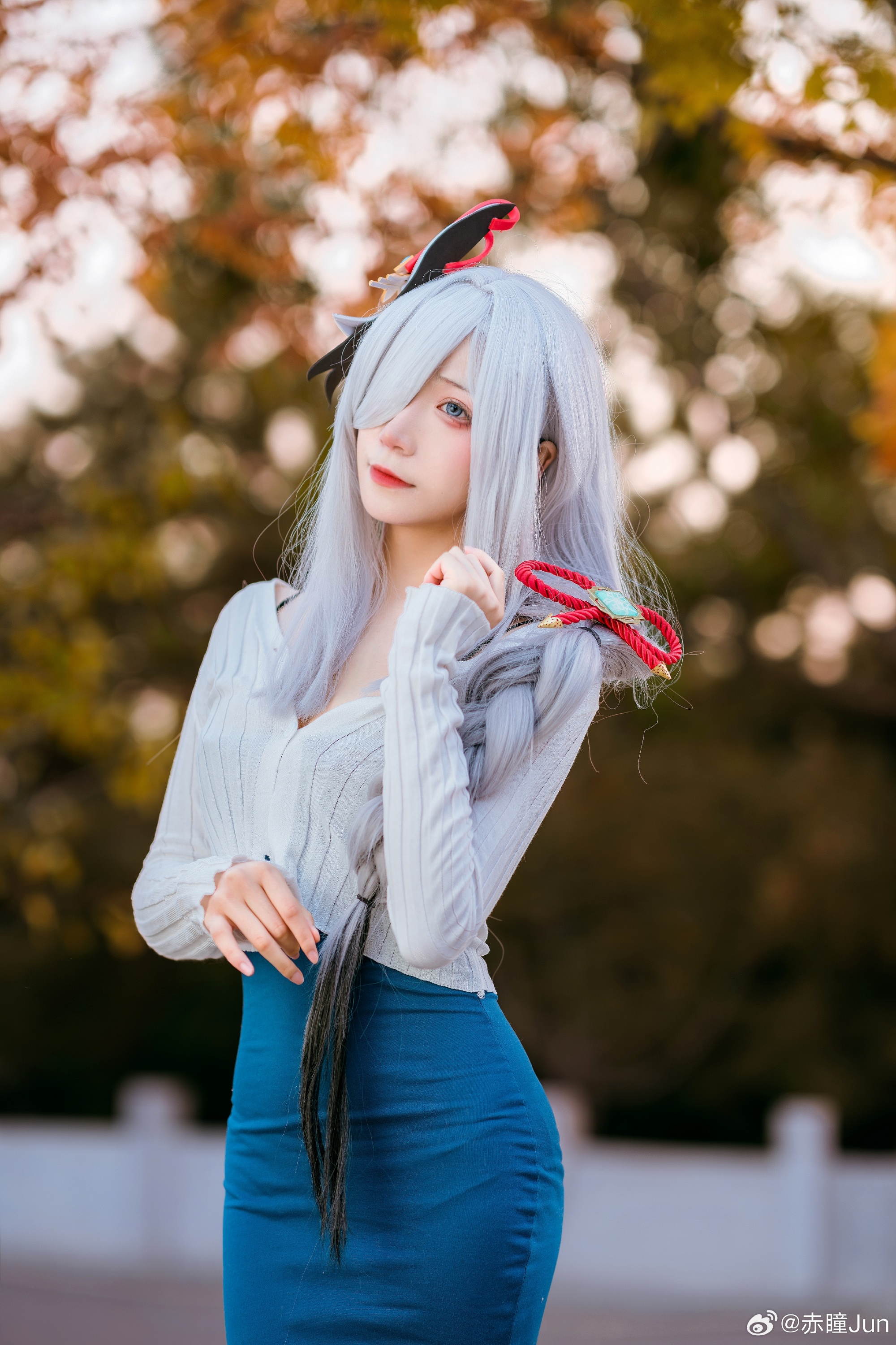 COSPLAY 你才是真正能锁住我的红绳 原神 申鹤@赤瞳Jun COSPLAY-第3张