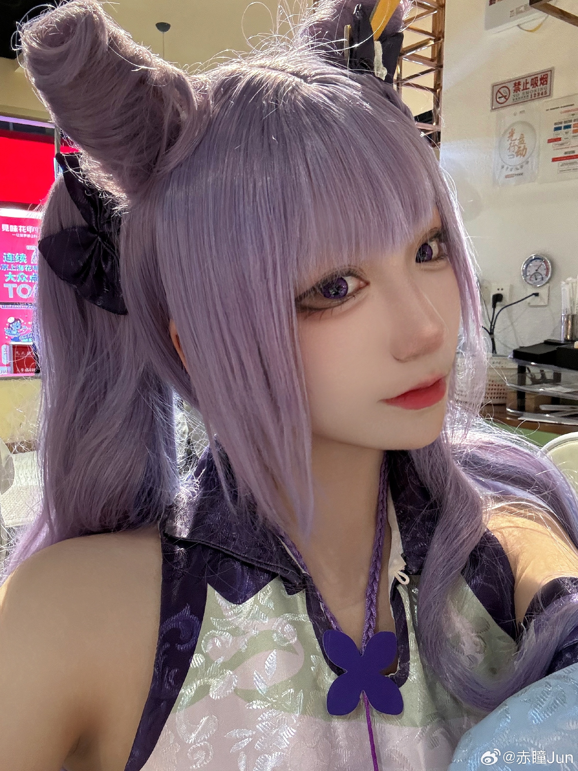 COSPLAY 拍完吃个饭！居然有人说是巴拉巴拉小魔仙！一定是没玩原神导致的jpg. 刻师傅！来碗牛杂🍜~！原神 刻晴@赤瞳Jun COSPLAY-第5张