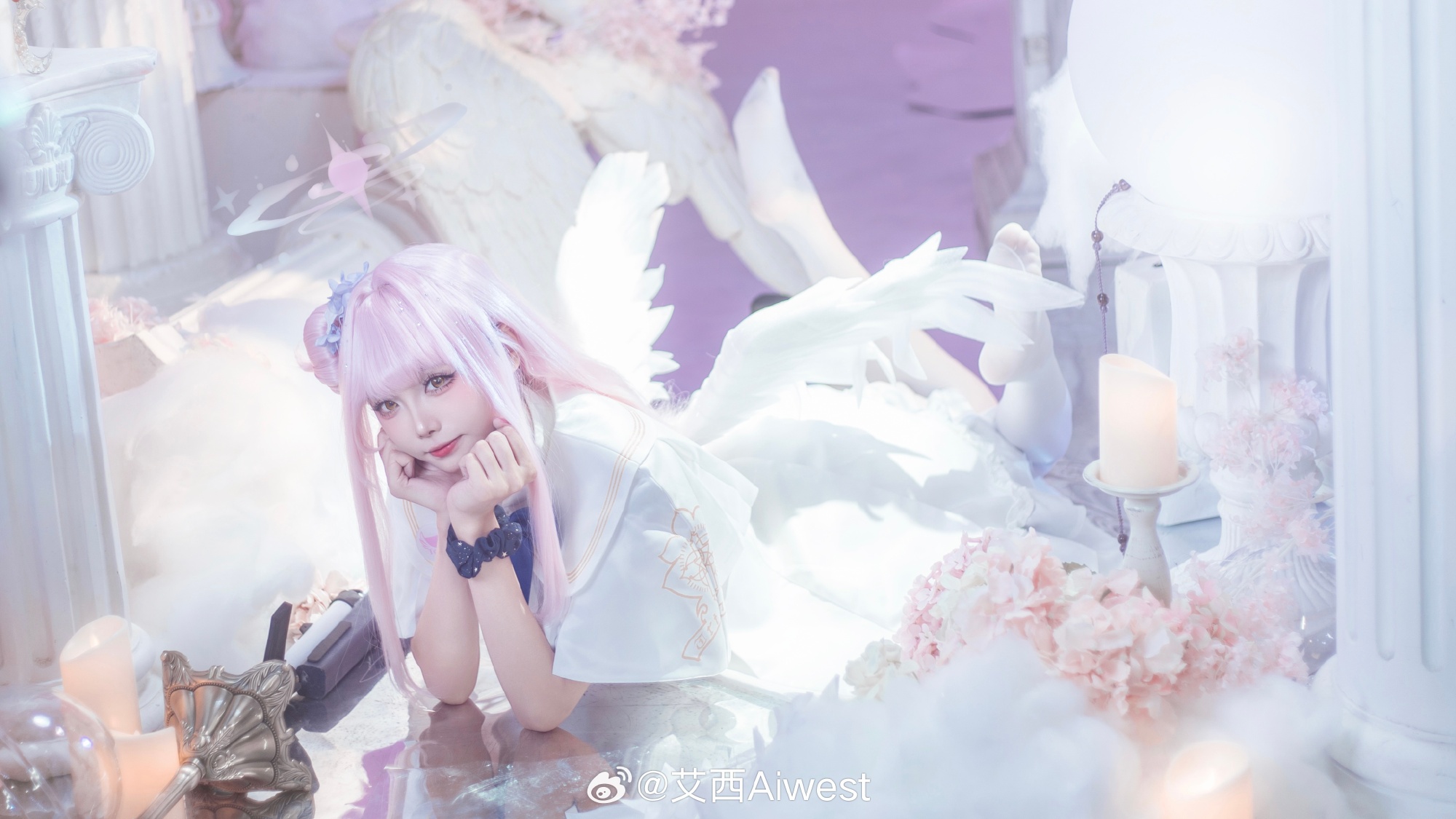 COSPLAY 蔚蓝档案 圣园未花@艾西Aiwest COSPLAY-第8张