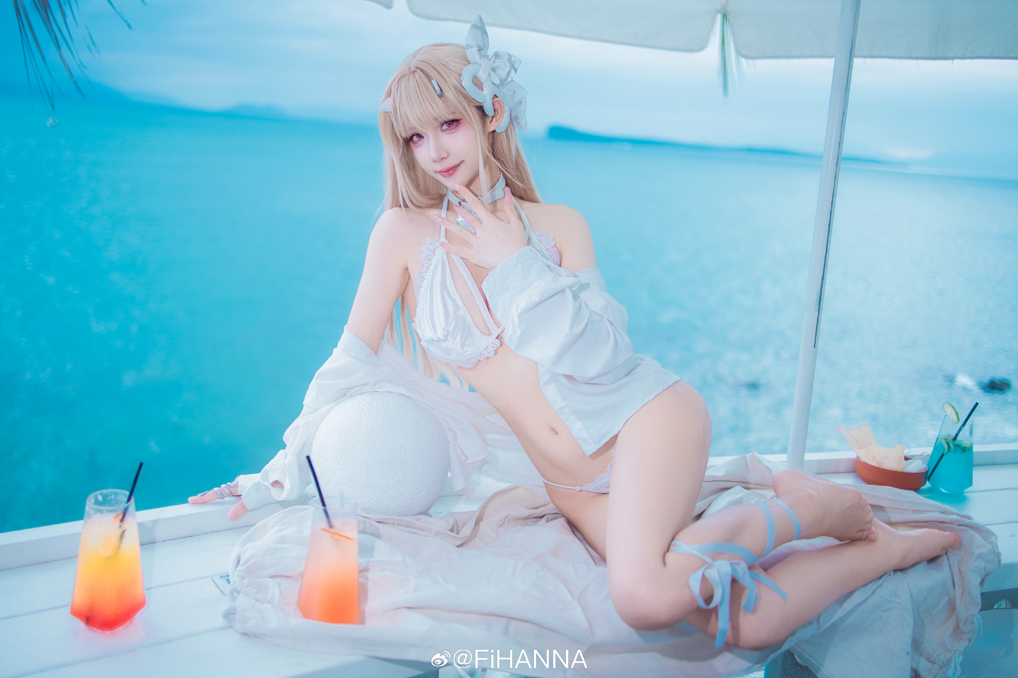 cosplay 指挥官…你终于愿意和我一起来海边啦？胜利女神新的希望 毒蛇🏖️@FiHANNA COSPLAY-第9张