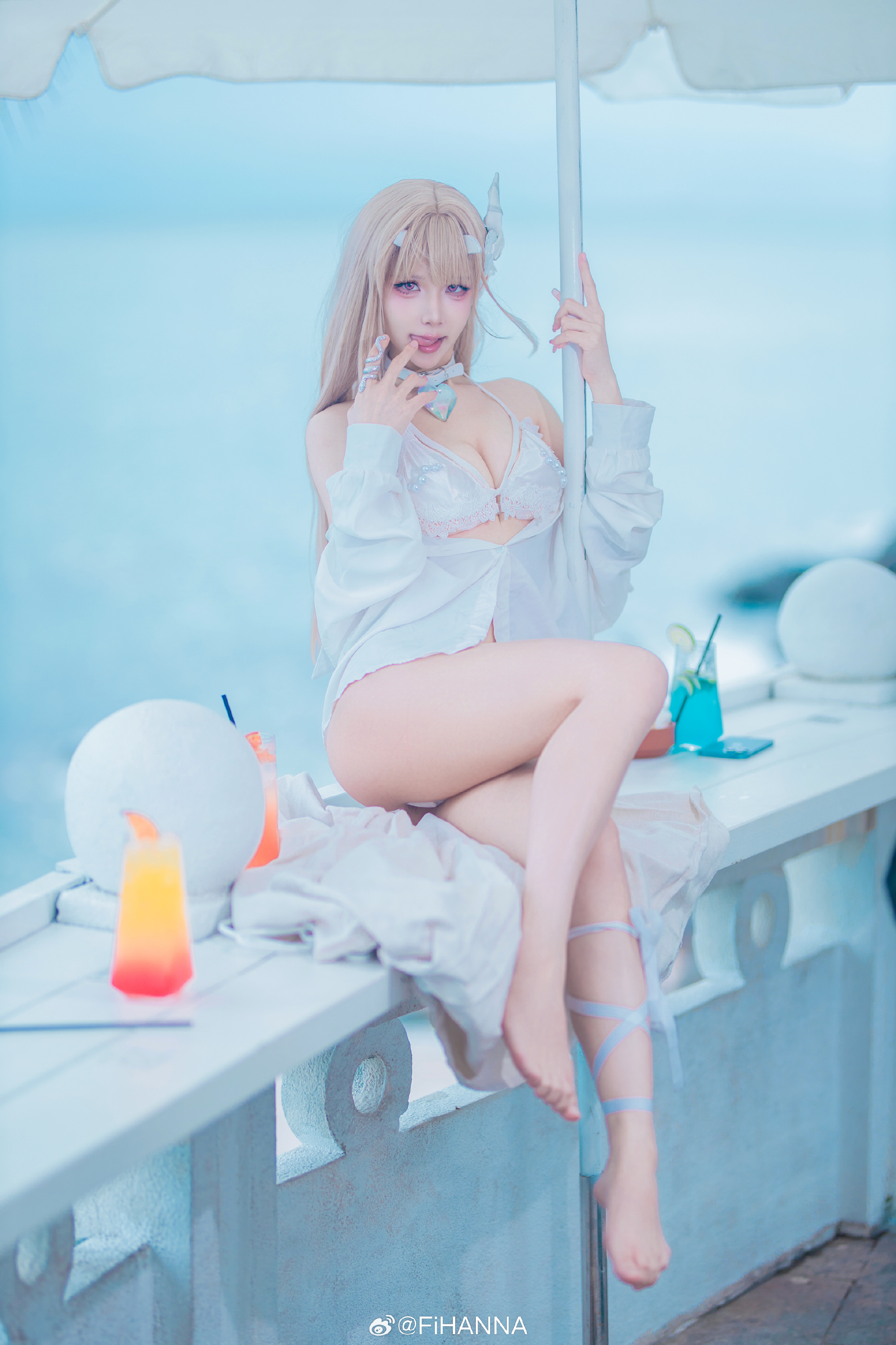 cosplay 指挥官…你终于愿意和我一起来海边啦？胜利女神新的希望 毒蛇🏖️@FiHANNA COSPLAY-第6张
