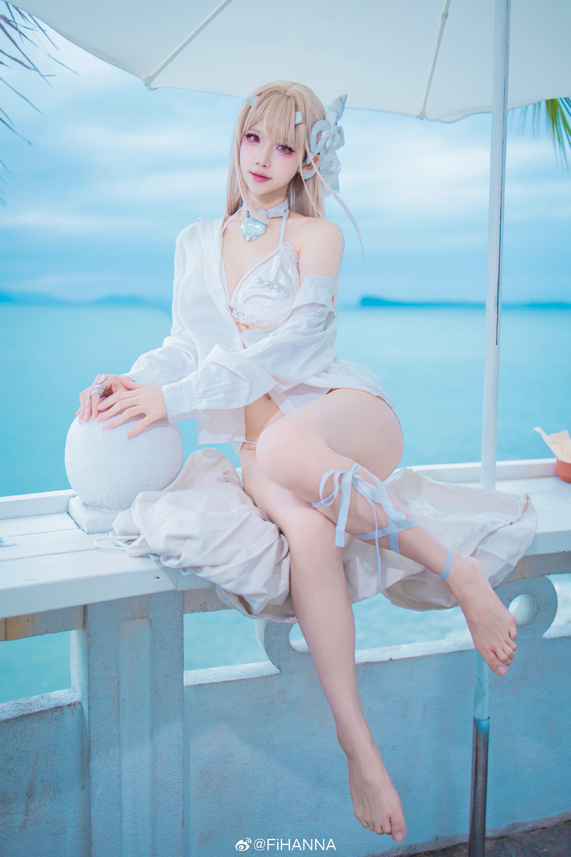 cosplay 指挥官…你终于愿意和我一起来海边啦？胜利女神新的希望 毒蛇🏖️@FiHANNA COSPLAY-第7张