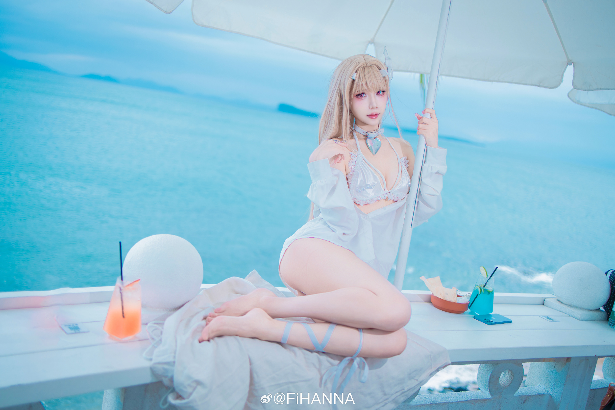 cosplay 指挥官…你终于愿意和我一起来海边啦？胜利女神新的希望 毒蛇🏖️@FiHANNA COSPLAY-第10张