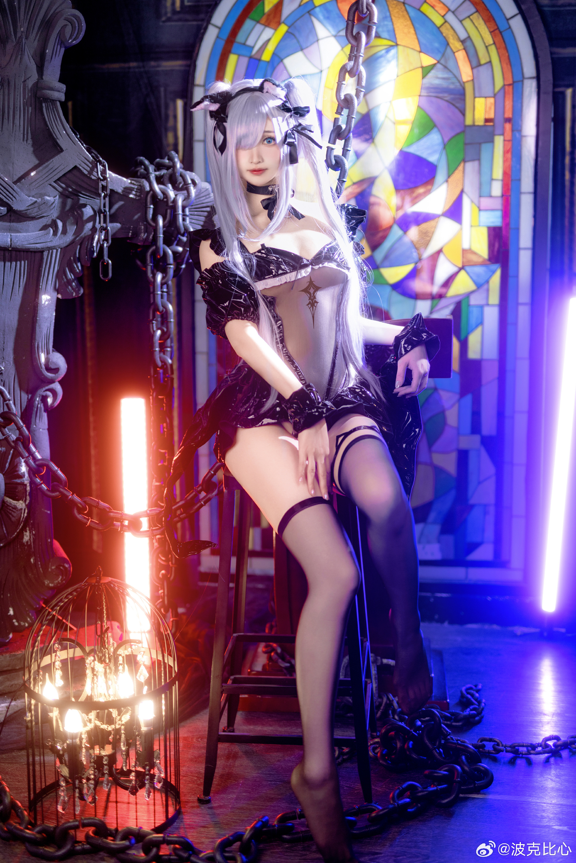 COSPLAY 赶在圣诞之前把万圣节喵喵给指挥官萌发了 碧蓝航线 雅努斯@波克比心 COSPLAY-第3张