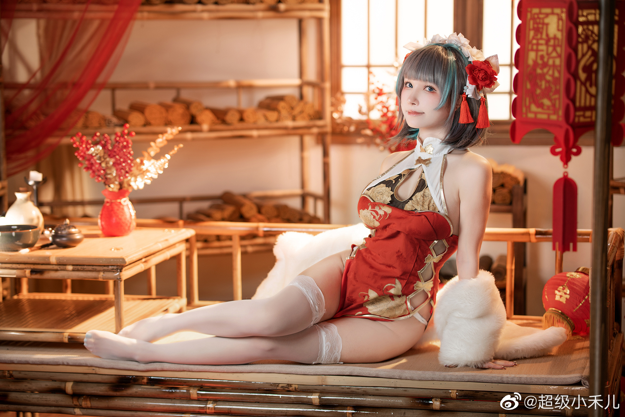 指挥官 元宵将至,猫猫提前送来祝福~碧蓝航线 柴郡@超级小禾儿