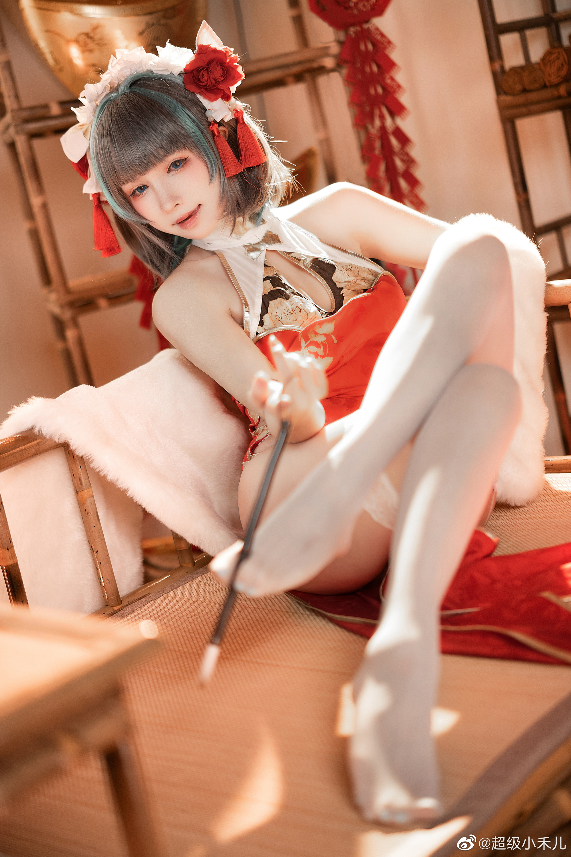 指挥官 元宵将至,猫猫提前送来祝福~碧蓝航线 柴郡@超级小禾儿